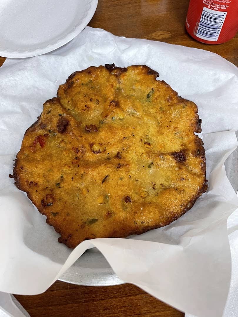 Crispy bacalaito salt cod fritter at El Flamboyan in Wylie, Texas