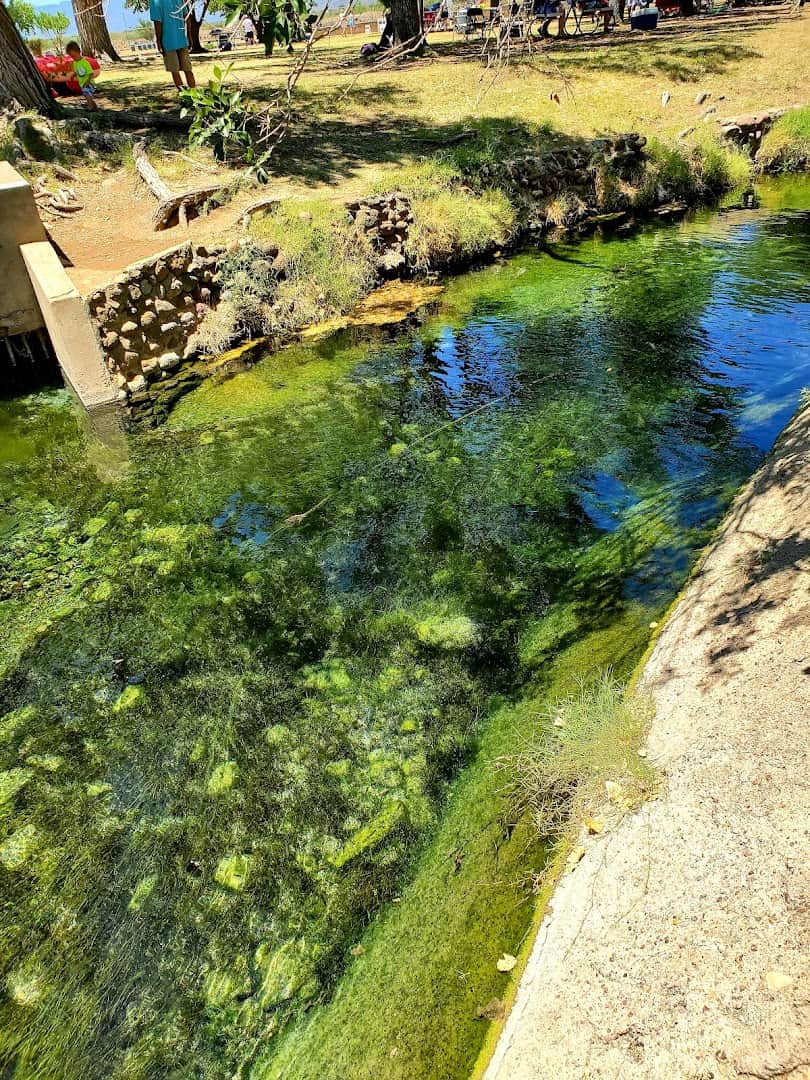 Clear water over a rocky bottom at San Solomon Springs, Balmorhea State Park, Texas