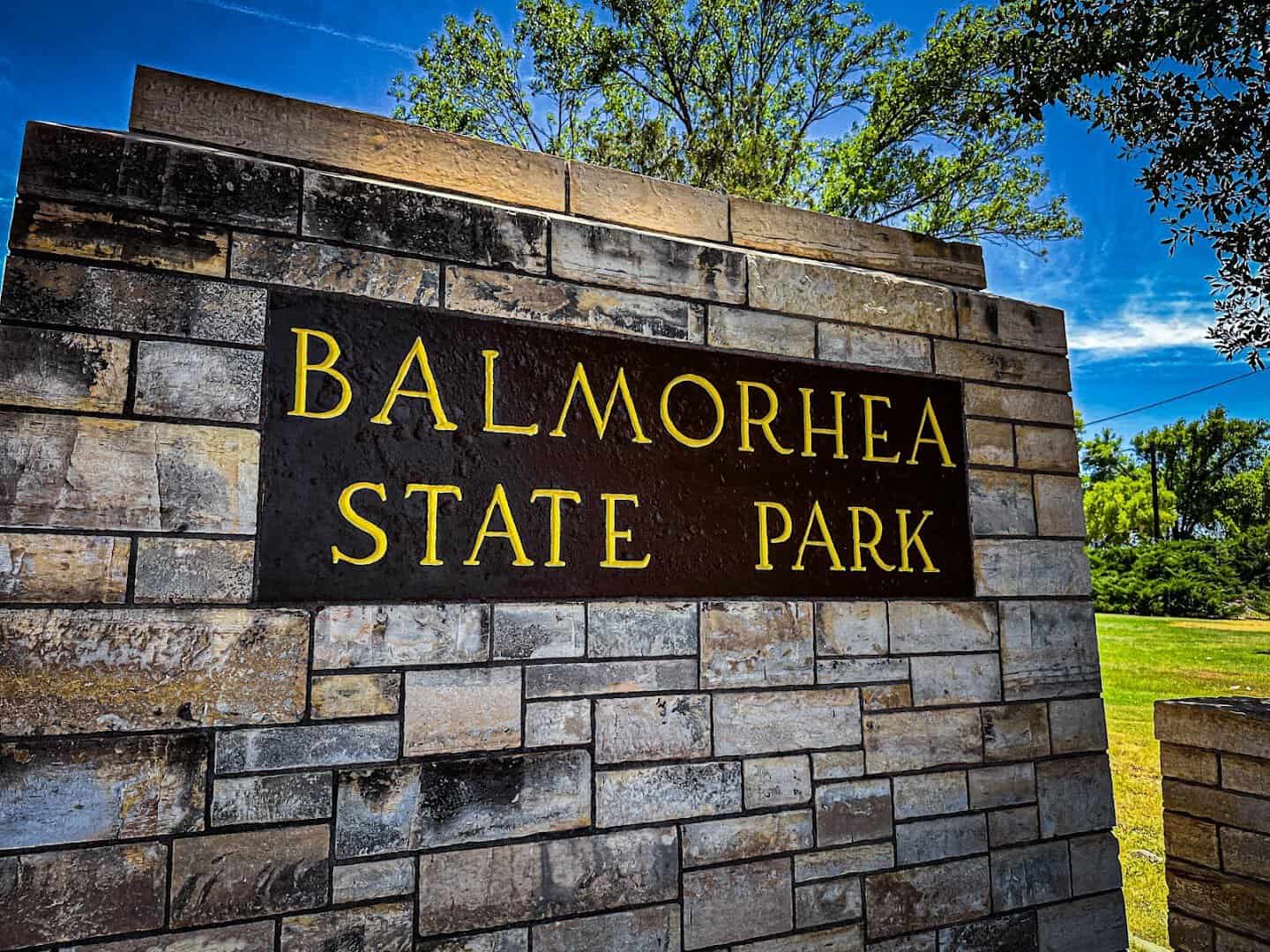 Balmorhea State Park entrance sign in Toyahvale, Texas