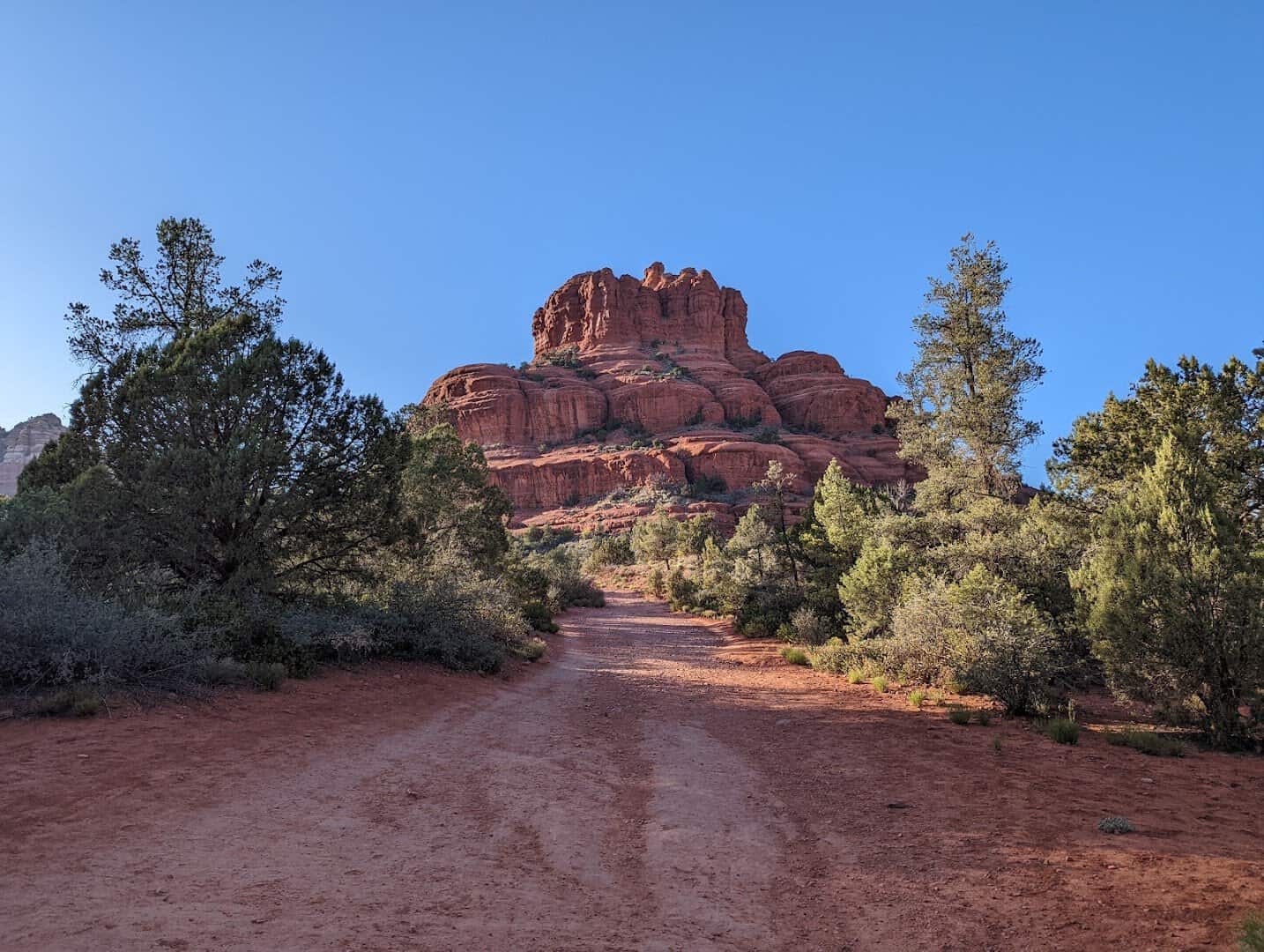 Bell Rock rising beside the Red Rock Scenic Byway near Sedona, Arizona