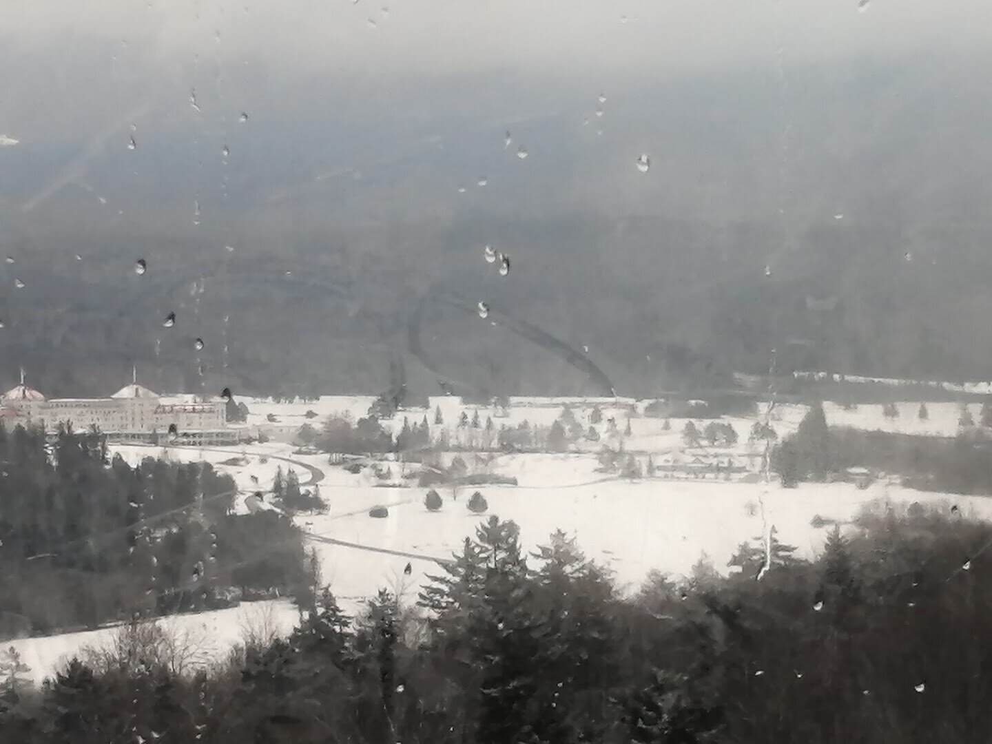 Snowy winter scene in Bethlehem, New Hampshire