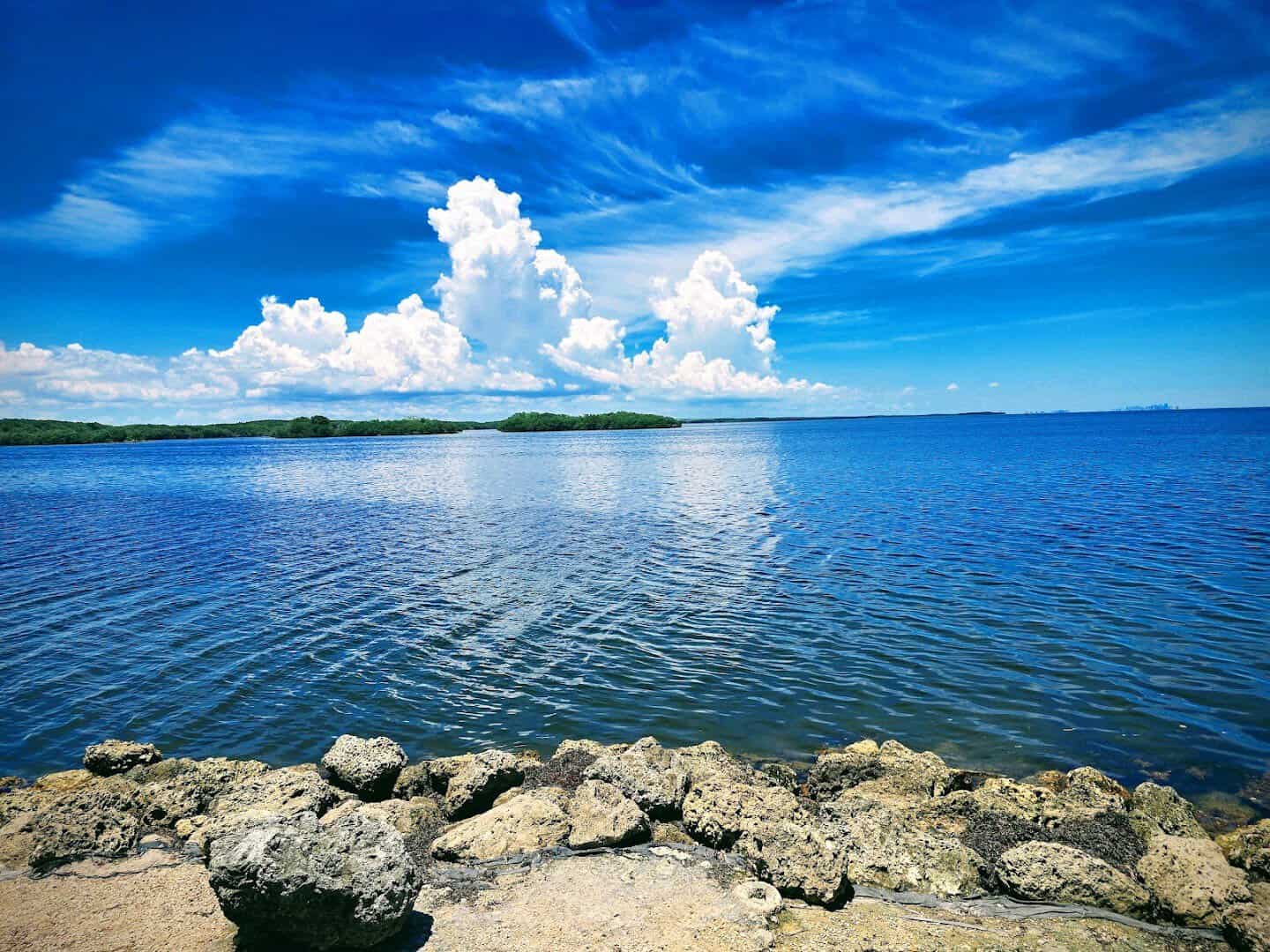 Turquoise bay waters at Biscayne National Park in Florida
