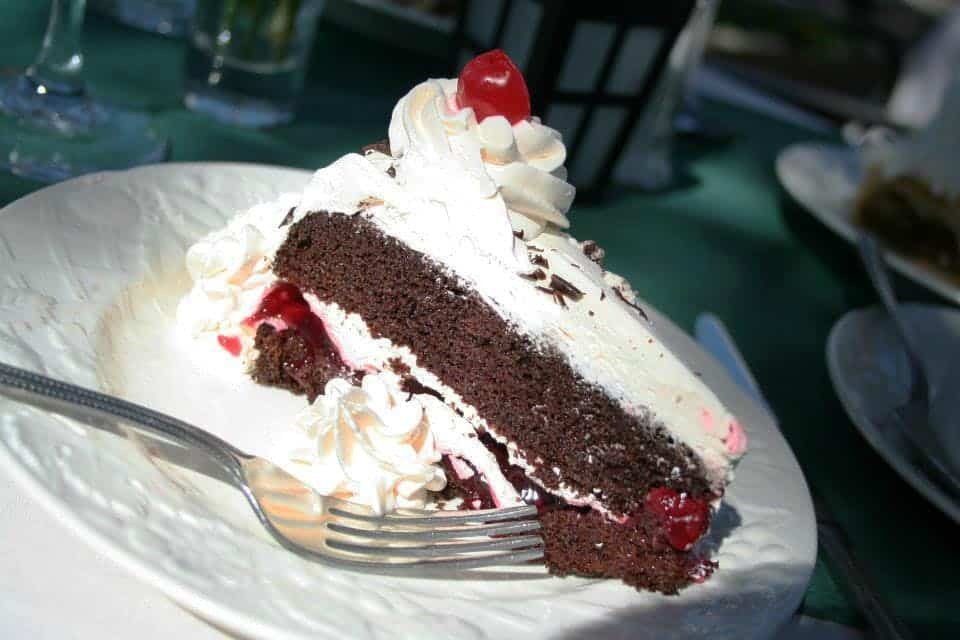 Slice of Black Forest cake at Alpine Haus in New Braunfels