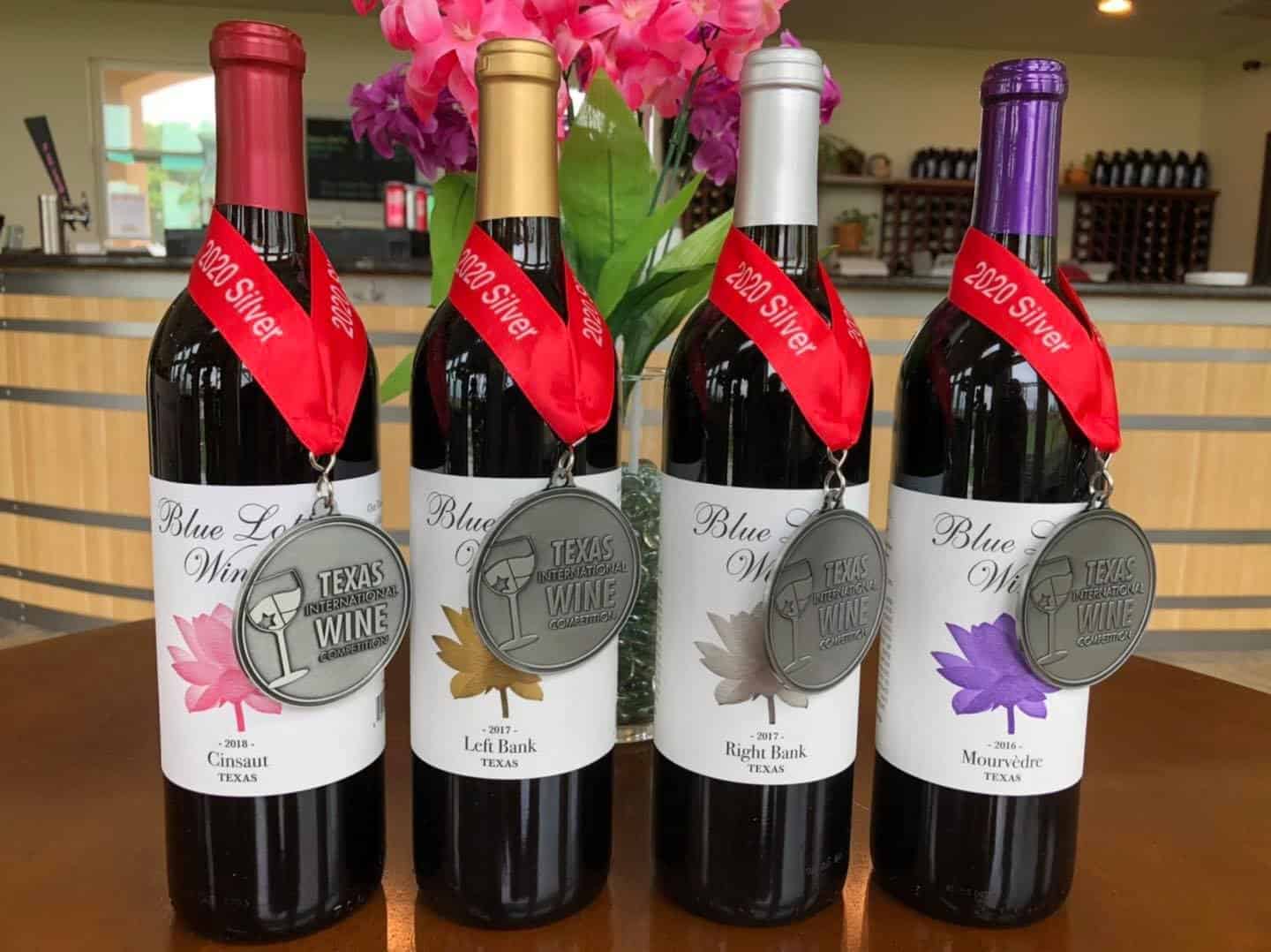 Local wines from the Seguin, Texas area