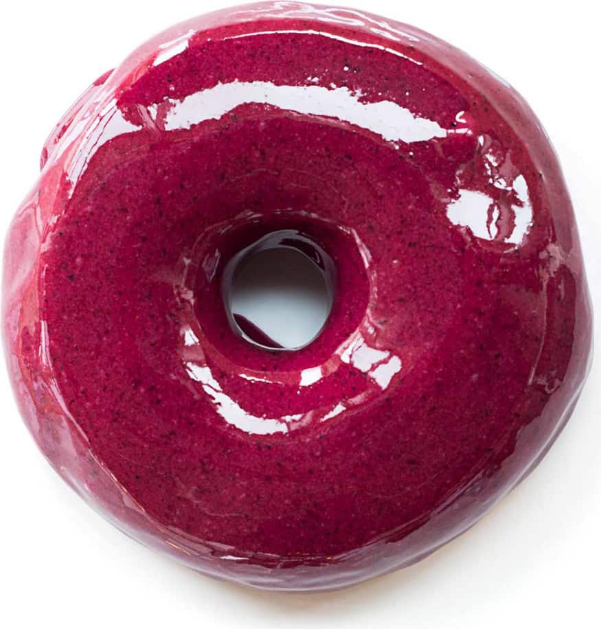 Berry-glazed brioche doughnut at Blue Star Donuts in Portland, Oregon