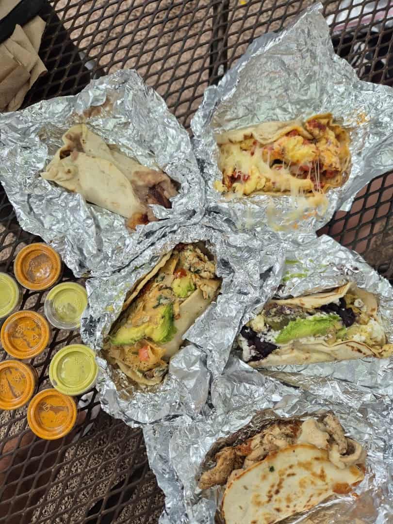 Breakfast tacos from Veracruz All Natural in Austin, Texas