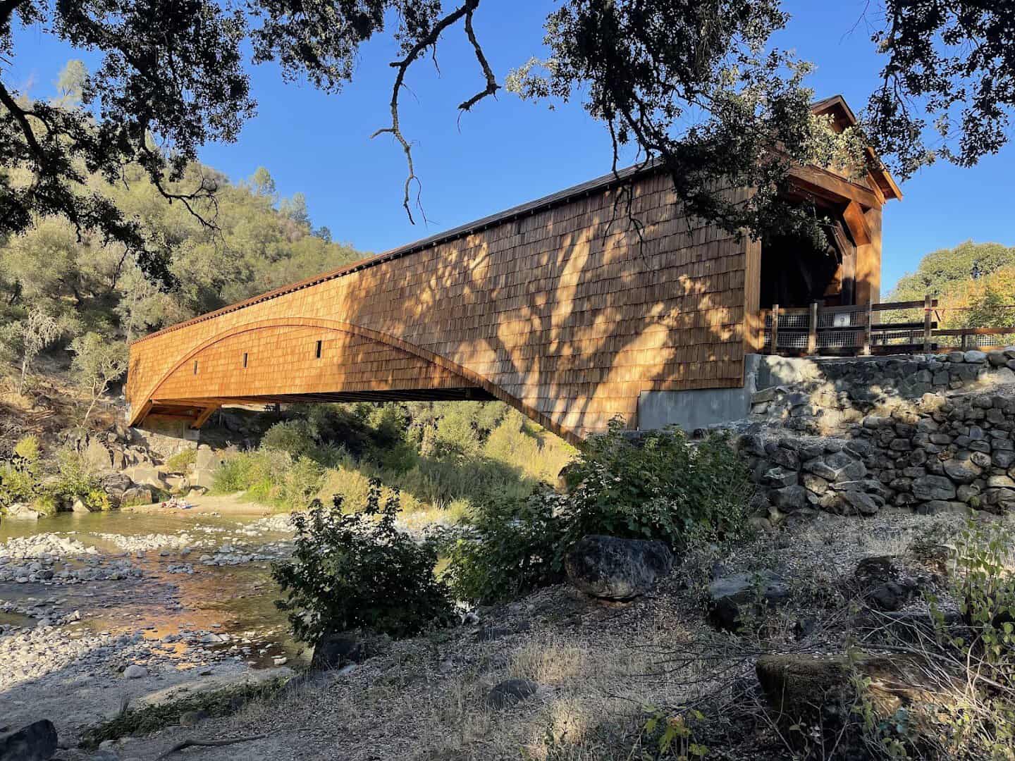 Bridgeport Covered Bridge over the South Yuba River in Penn Valley, California