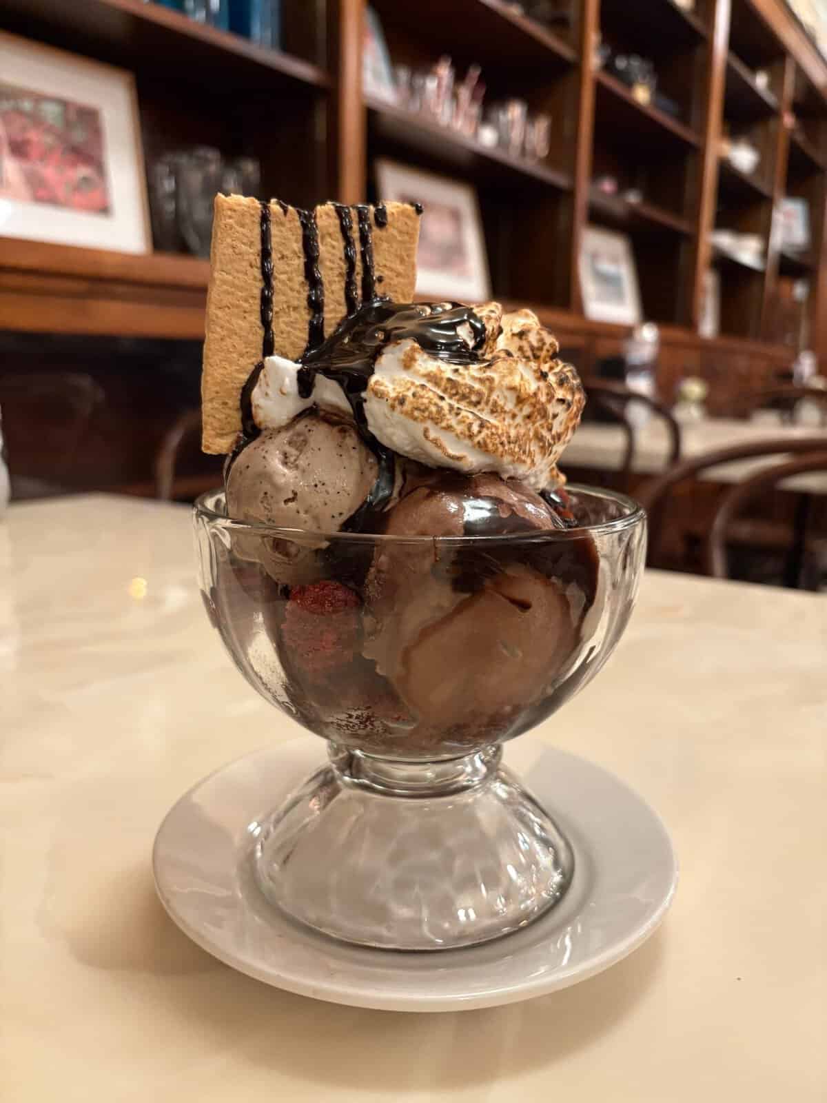 A sundae at Brooklyn Farmacy and Soda Fountain in Carroll Gardens