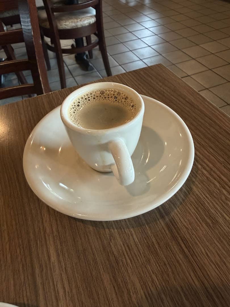 A cafe cubano espresso with caramel-colored foam at Cafe Piquet in Bellaire, Texas