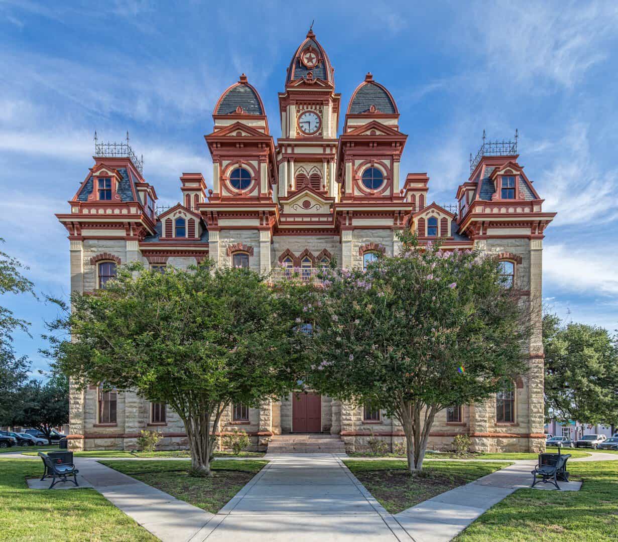 Caldwell County Courthouse on the town square in Lockhart, Texas