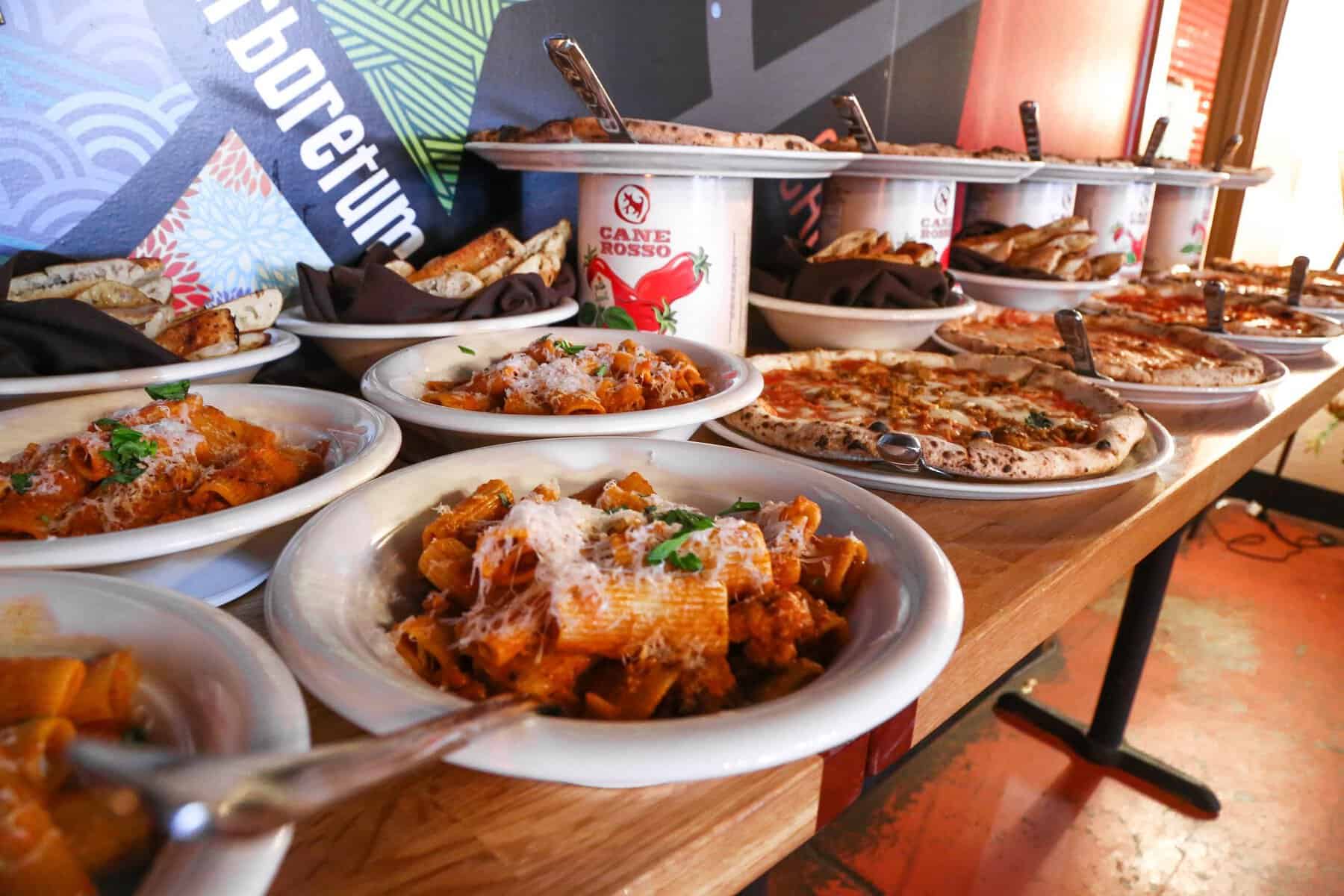 Freshly baked Neapolitan pizzas at Cane Rosso in Dallas