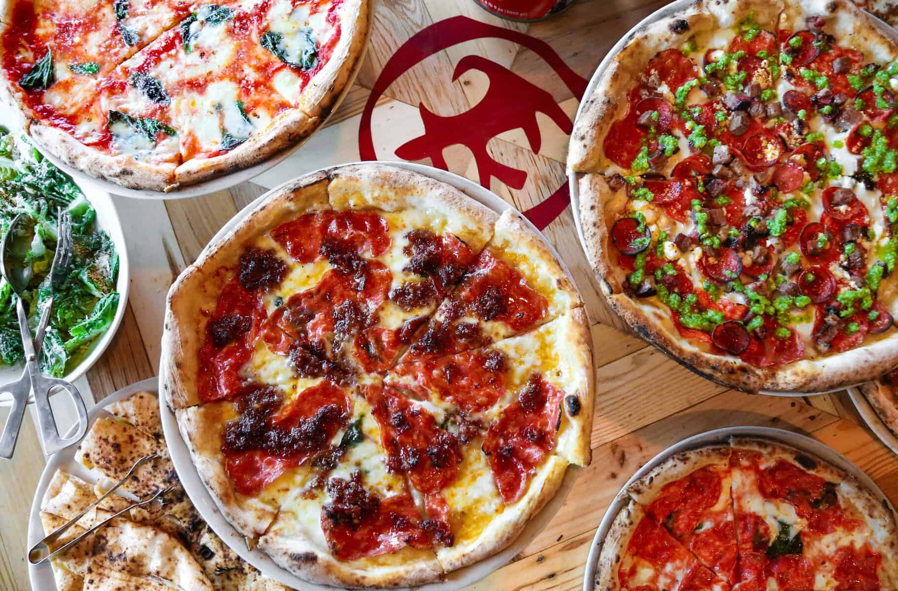 Wood-fired Neapolitan pizzas at Cane Rosso in Dallas