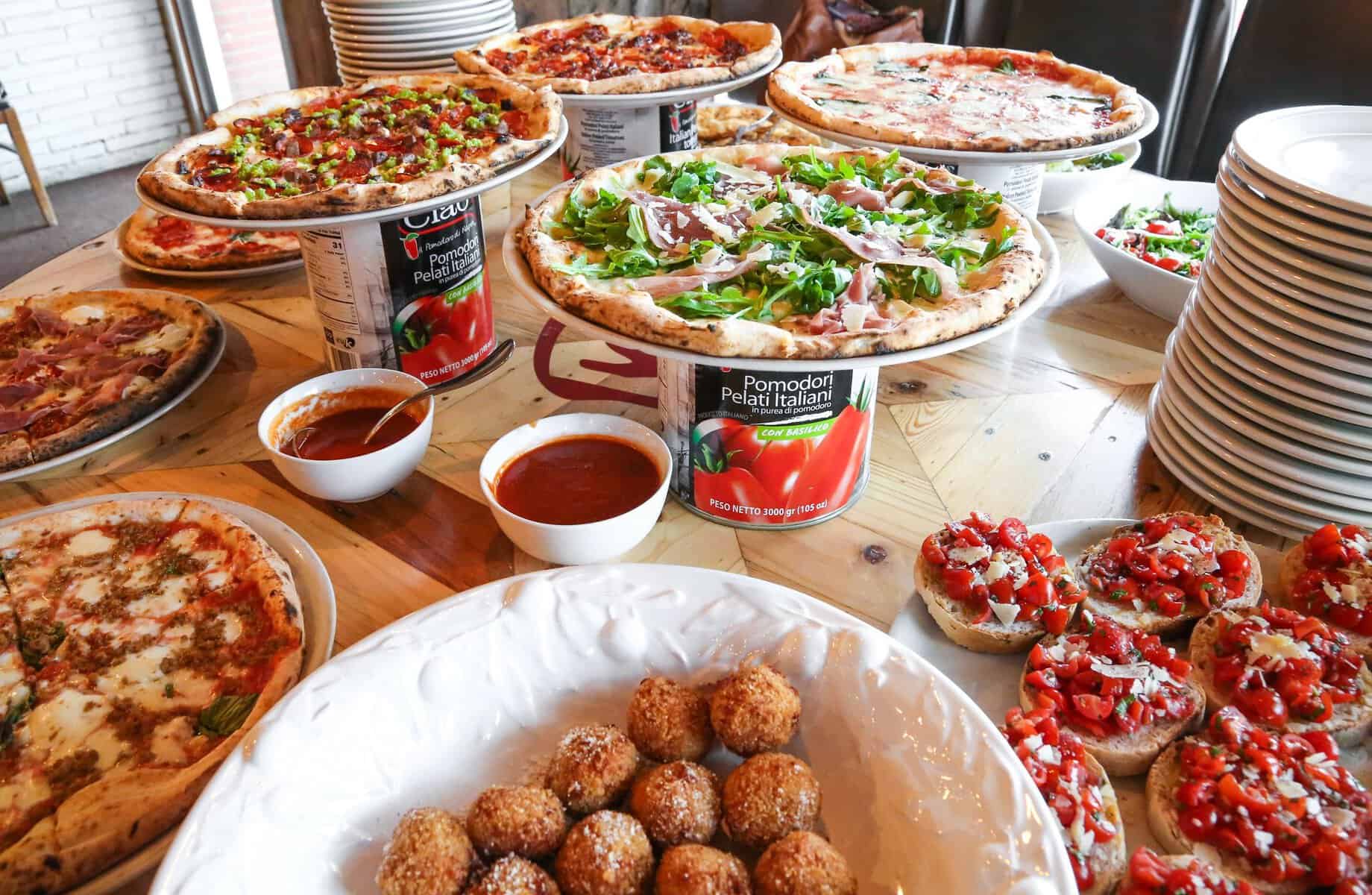 Pizzas and meatballs at Cane Rosso in Dallas