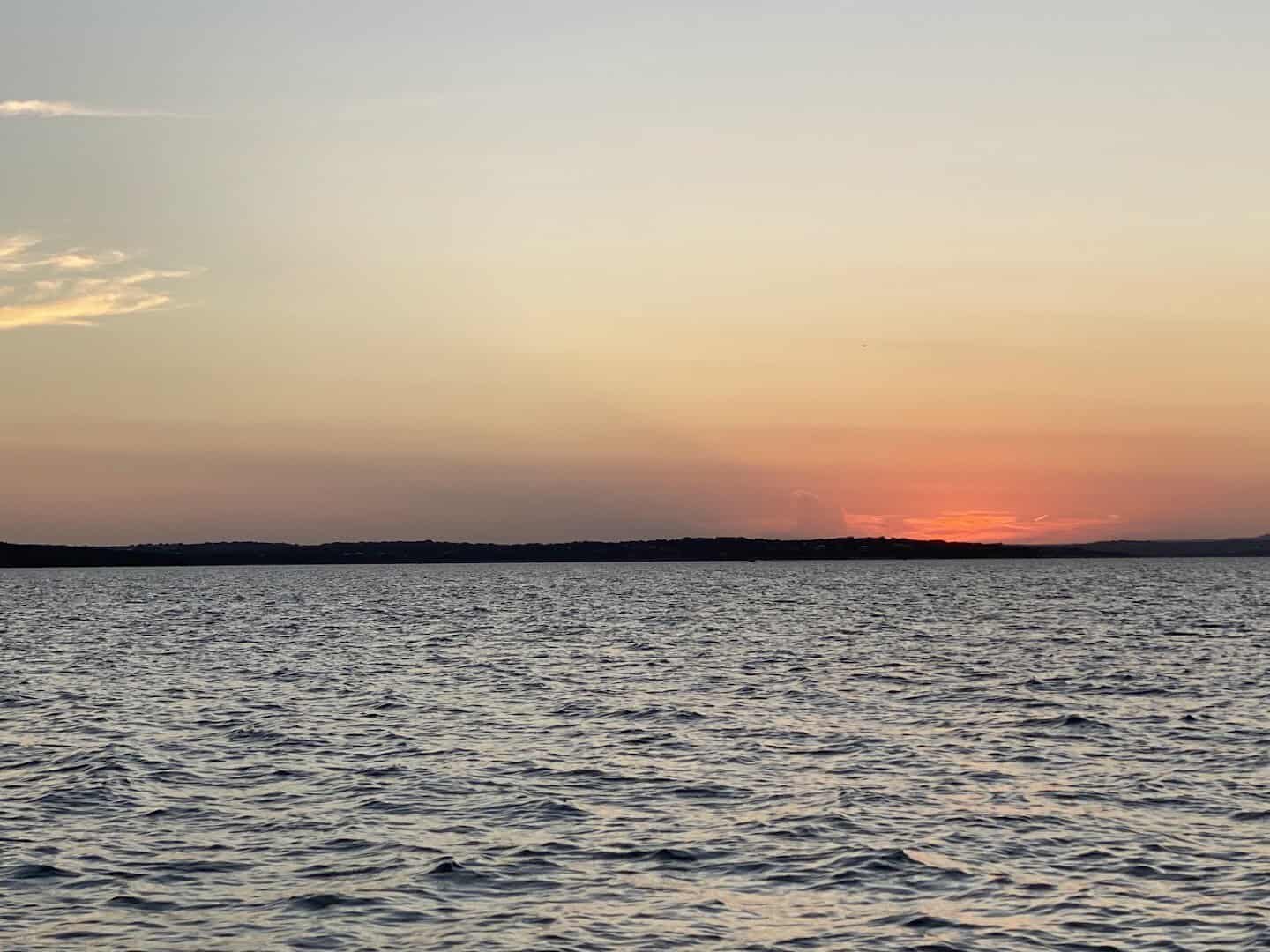 Sunset over Canyon Lake in the Texas Hill Country