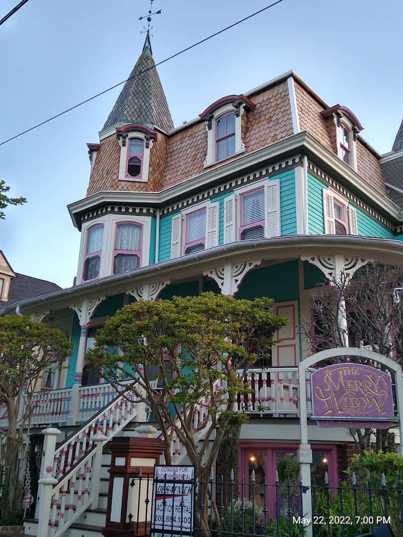 Victorian gingerbread cottage with a turret in Cape May, New Jersey