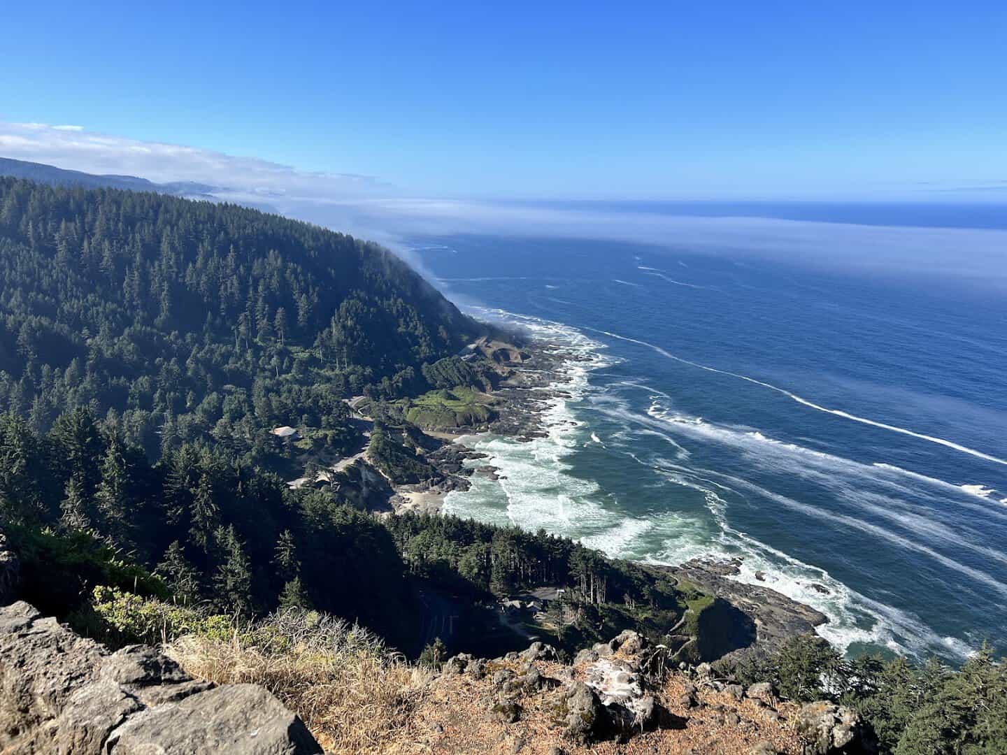 Rugged Pacific coastline seen from the Cape Perpetua overlook on Highway 101, Oregon