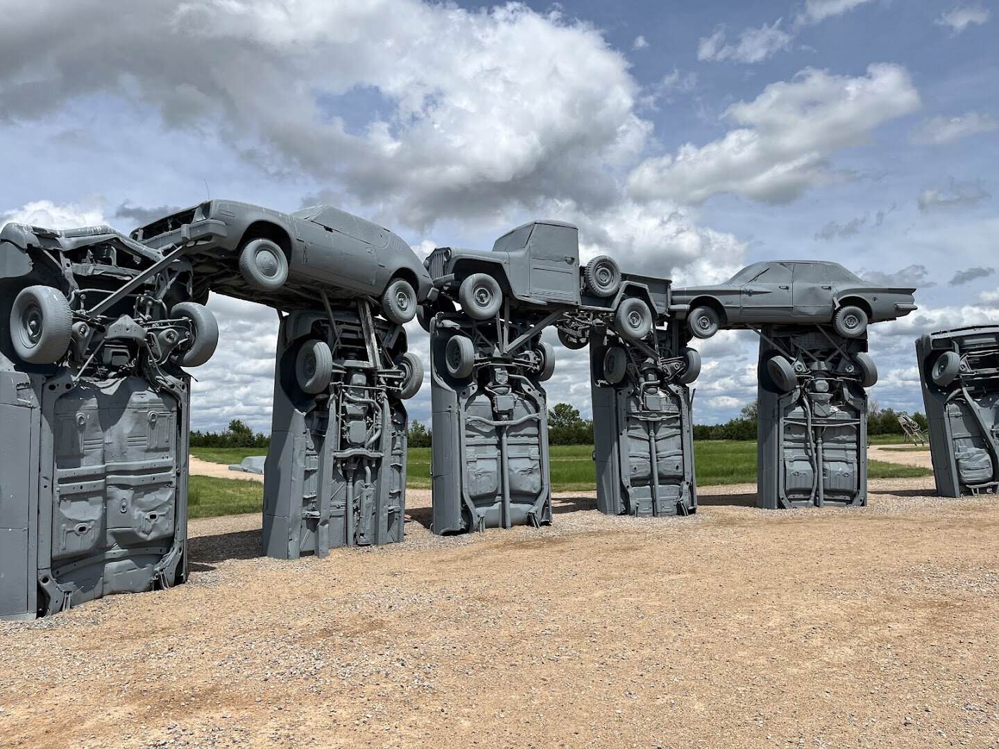 Carhenge, a circle of vintage cars arranged like Stonehenge in Alliance, Nebraska