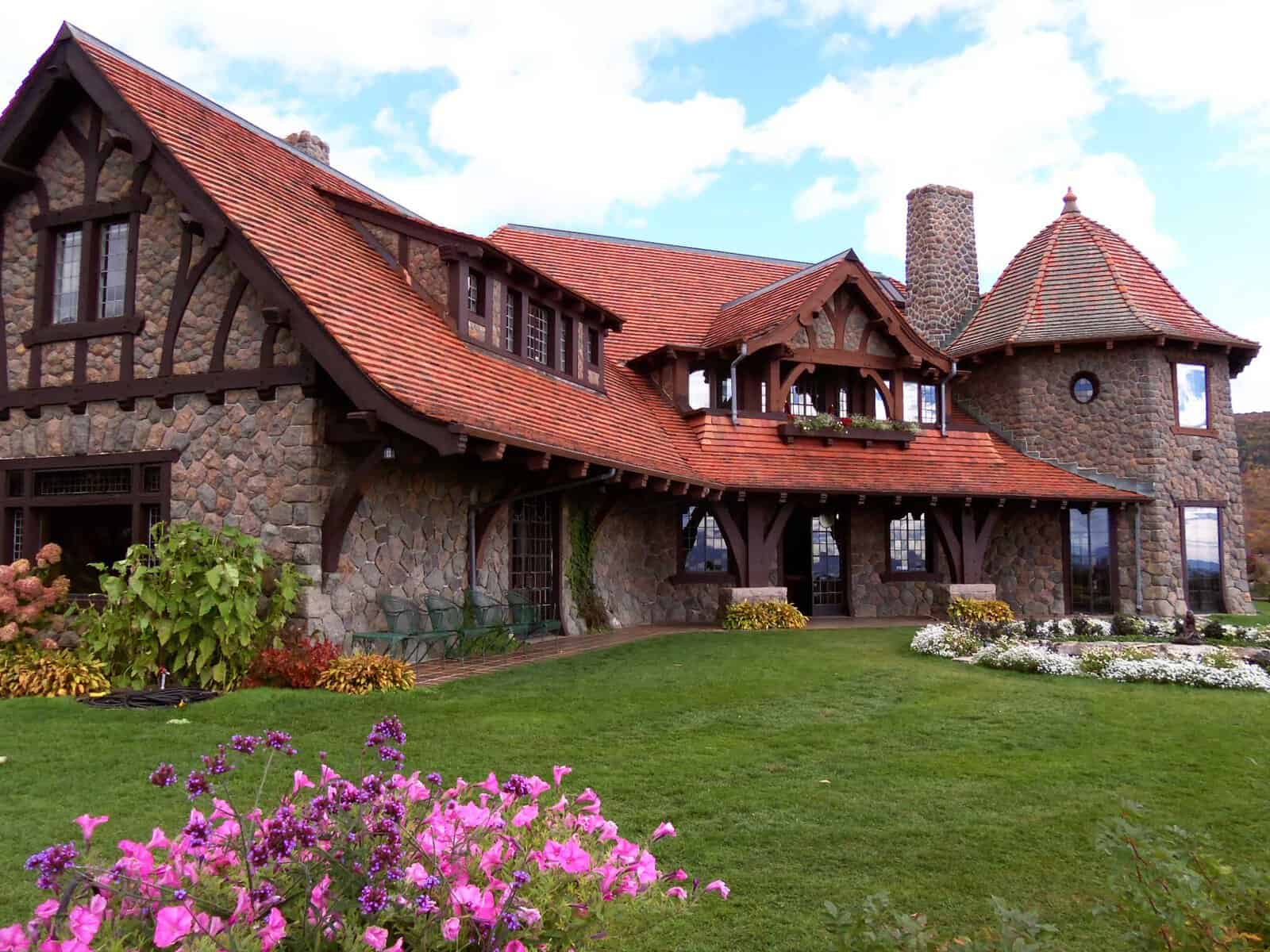 The stone Castle in the Clouds mansion above Lake Winnipesaukee in Moultonborough, New Hampshire