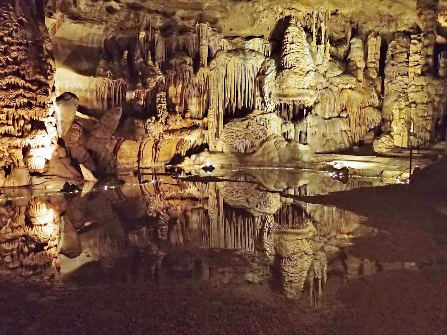 Stalactite formations inside Cave Without a Name near Boerne, Texas