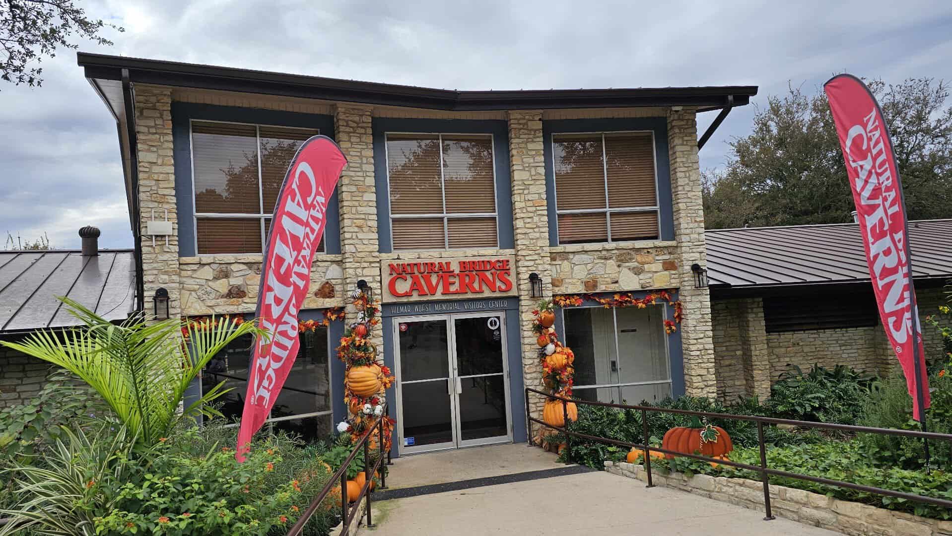 Entrance building and ticketing at Natural Bridge Caverns