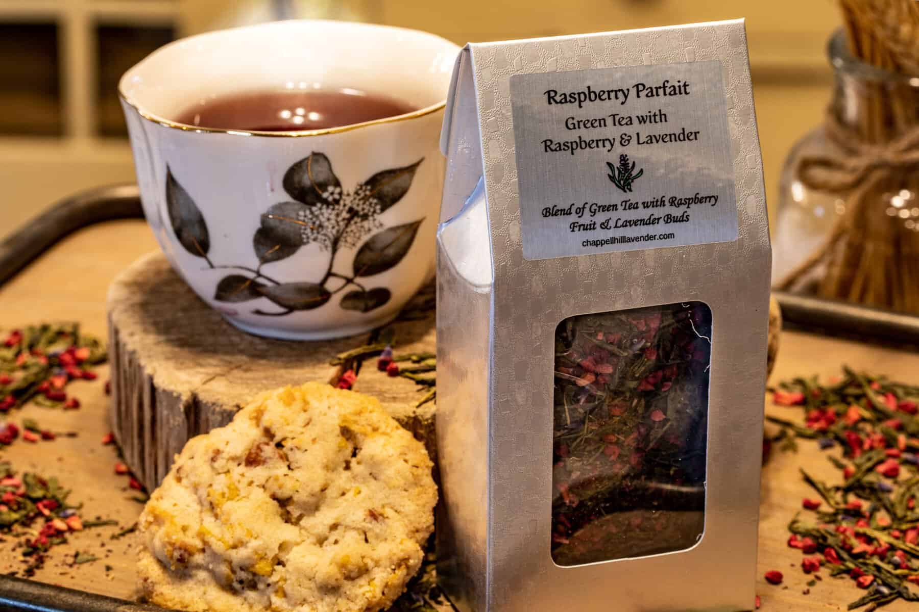 Lavender tea and culinary goods at Chappell Hill Lavender Farm in Brenham, Texas
