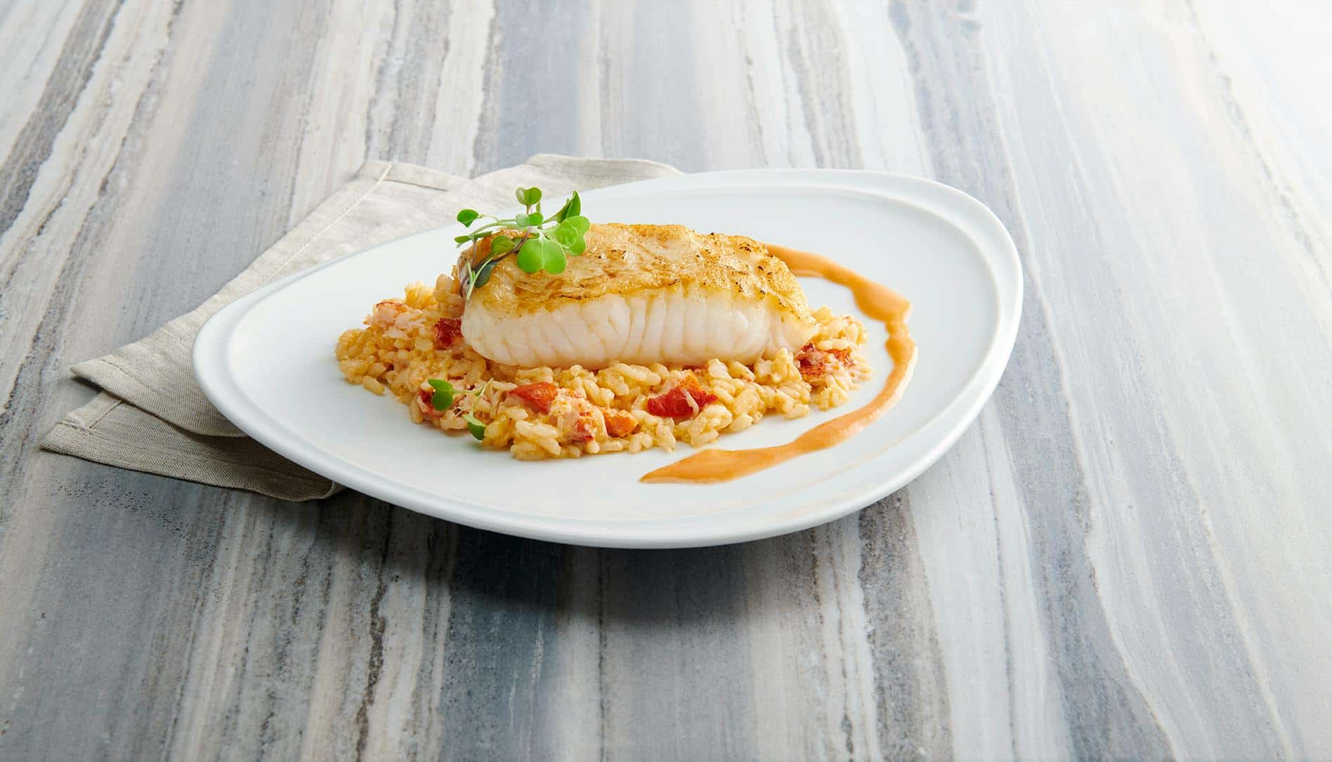 Chilean sea bass plated at Chart House in San Antonio