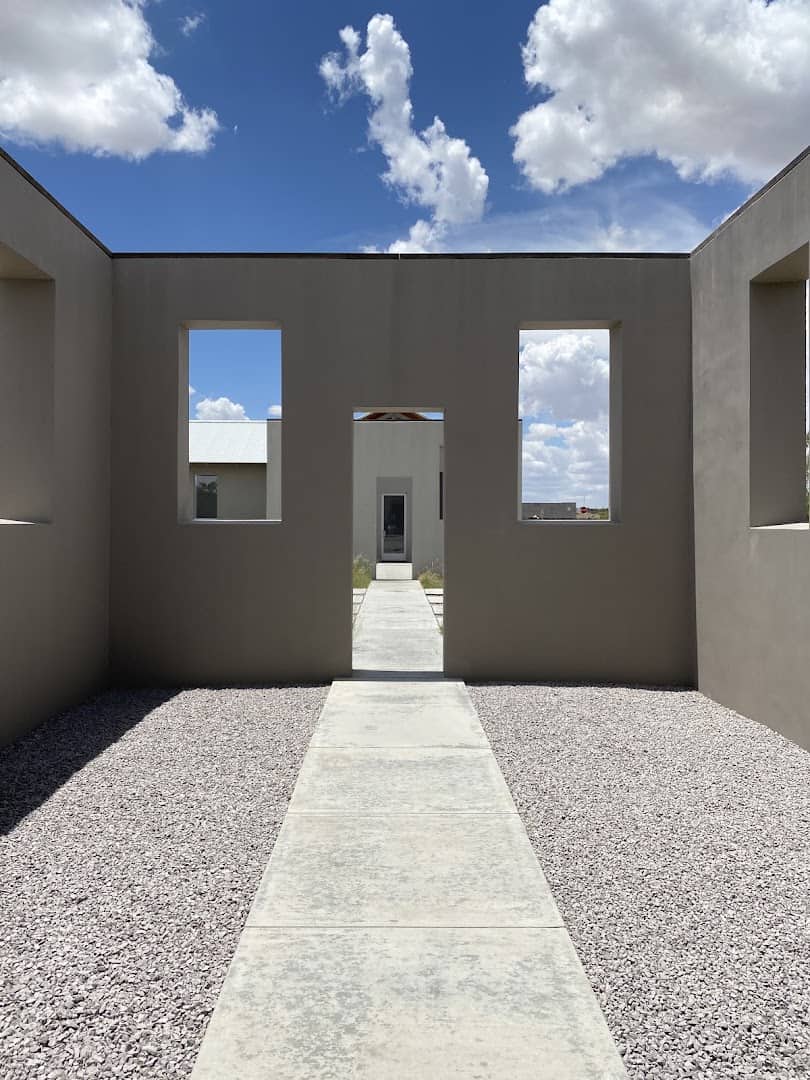 Donald Judd concrete artwork at the Chinati Foundation, Marfa, Texas