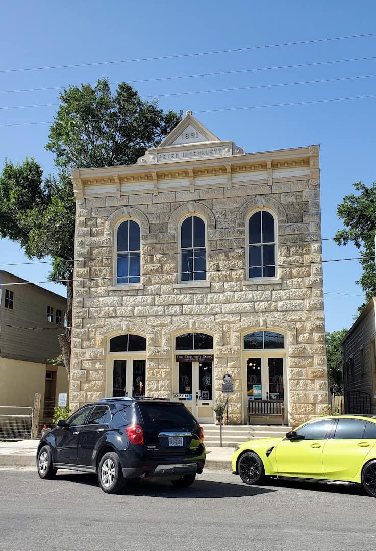 A historic limestone building in the Comfort, Texas historic district