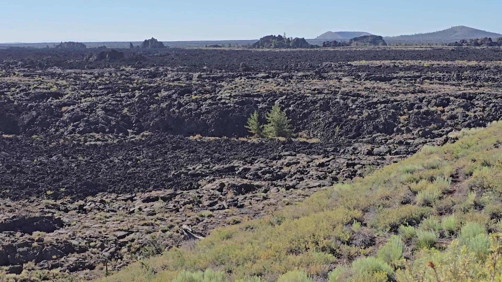 Black lava fields at Craters of the Moon National Monument in Idaho