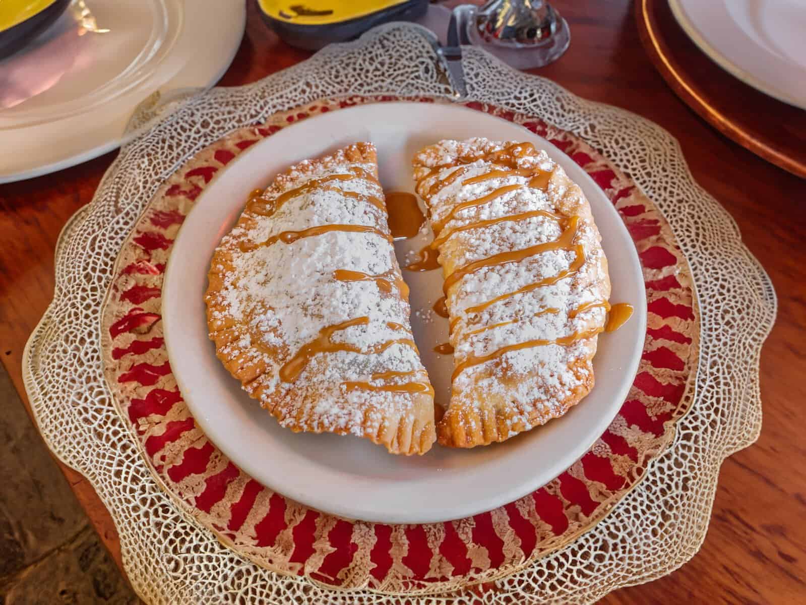 Sugar-dusted dessert empanadas at Habana in Austin