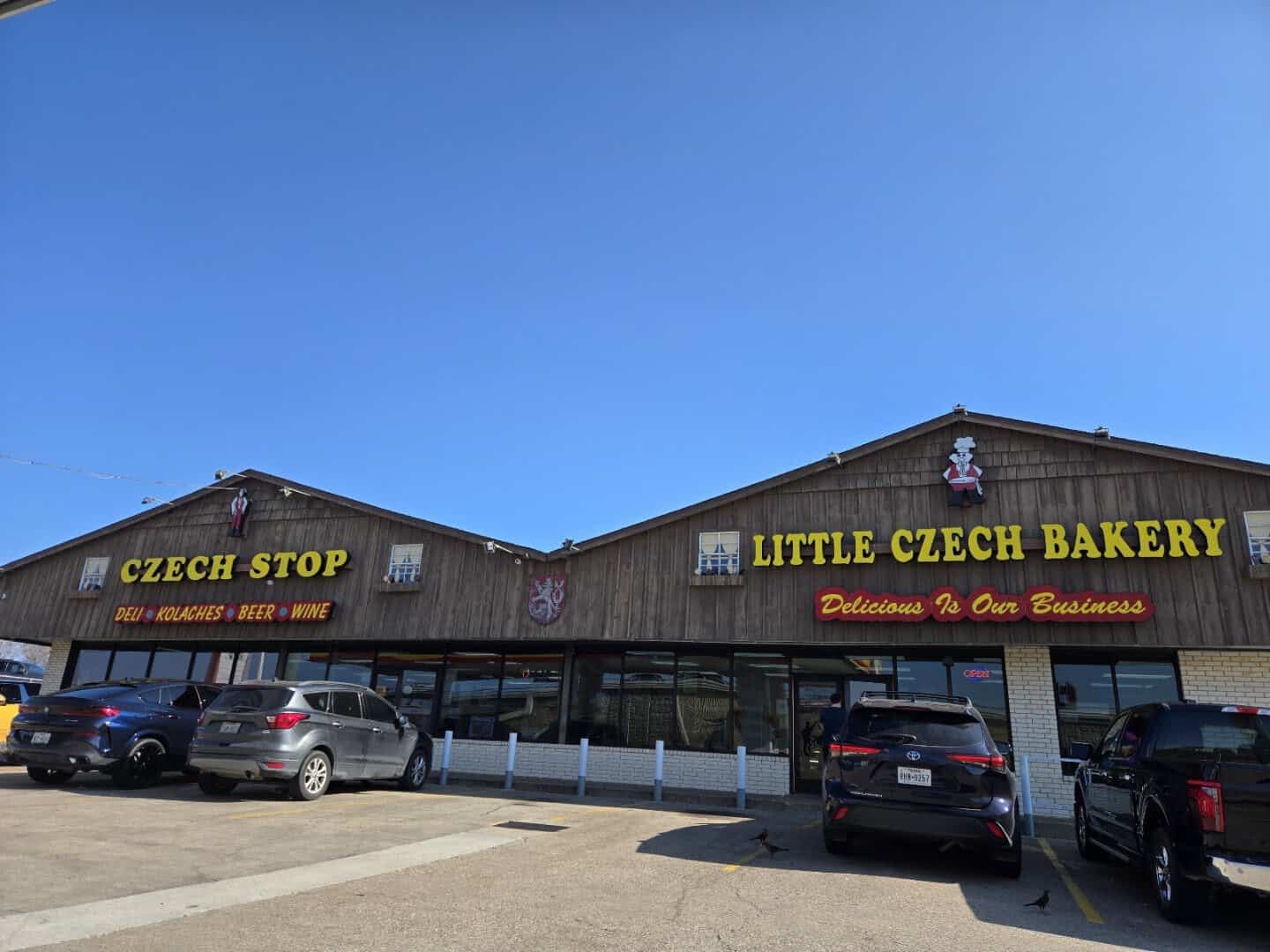 The Czech Stop and Little Czech Bakery building just off I-35 in West, Texas