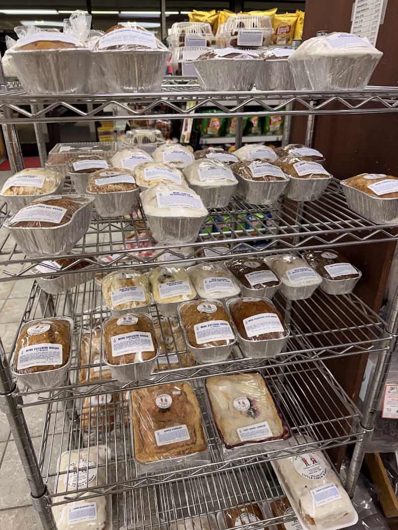 Packaged mini breads and cobblers from Little Czech Bakery in West, Texas