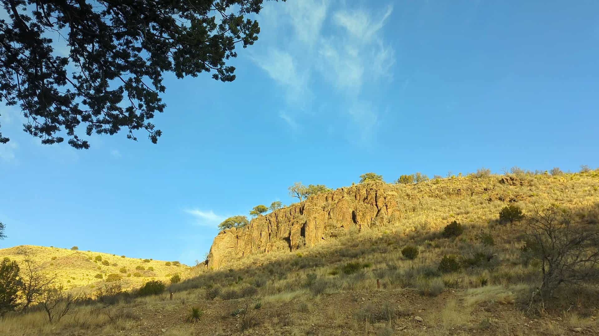Green Davis Mountains vista along the scenic loop near Fort Davis, Texas