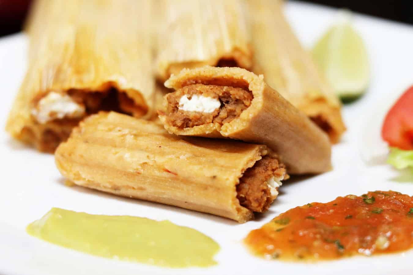 Cream cheese and jalapeno tamales at Delias Tamales in San Juan, Texas