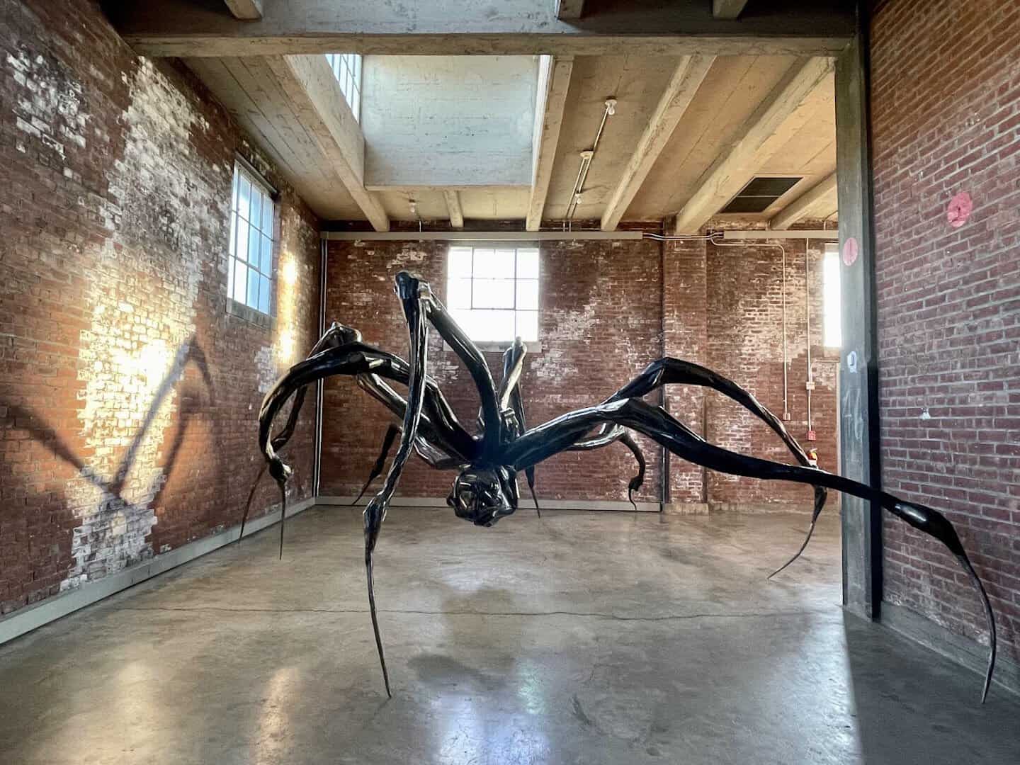 Louise Bourgeois spider sculpture inside Dia Beacon, Beacon, New York