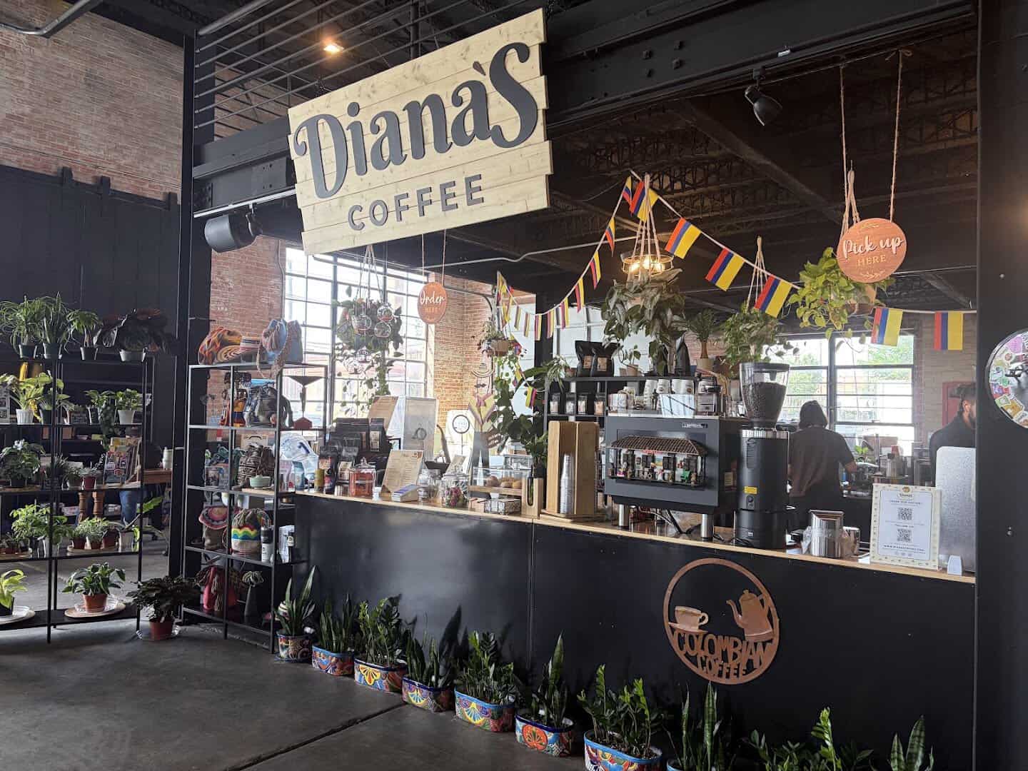 The Diana's Coffee counter inside The Cedar Market Ranch in Dallas