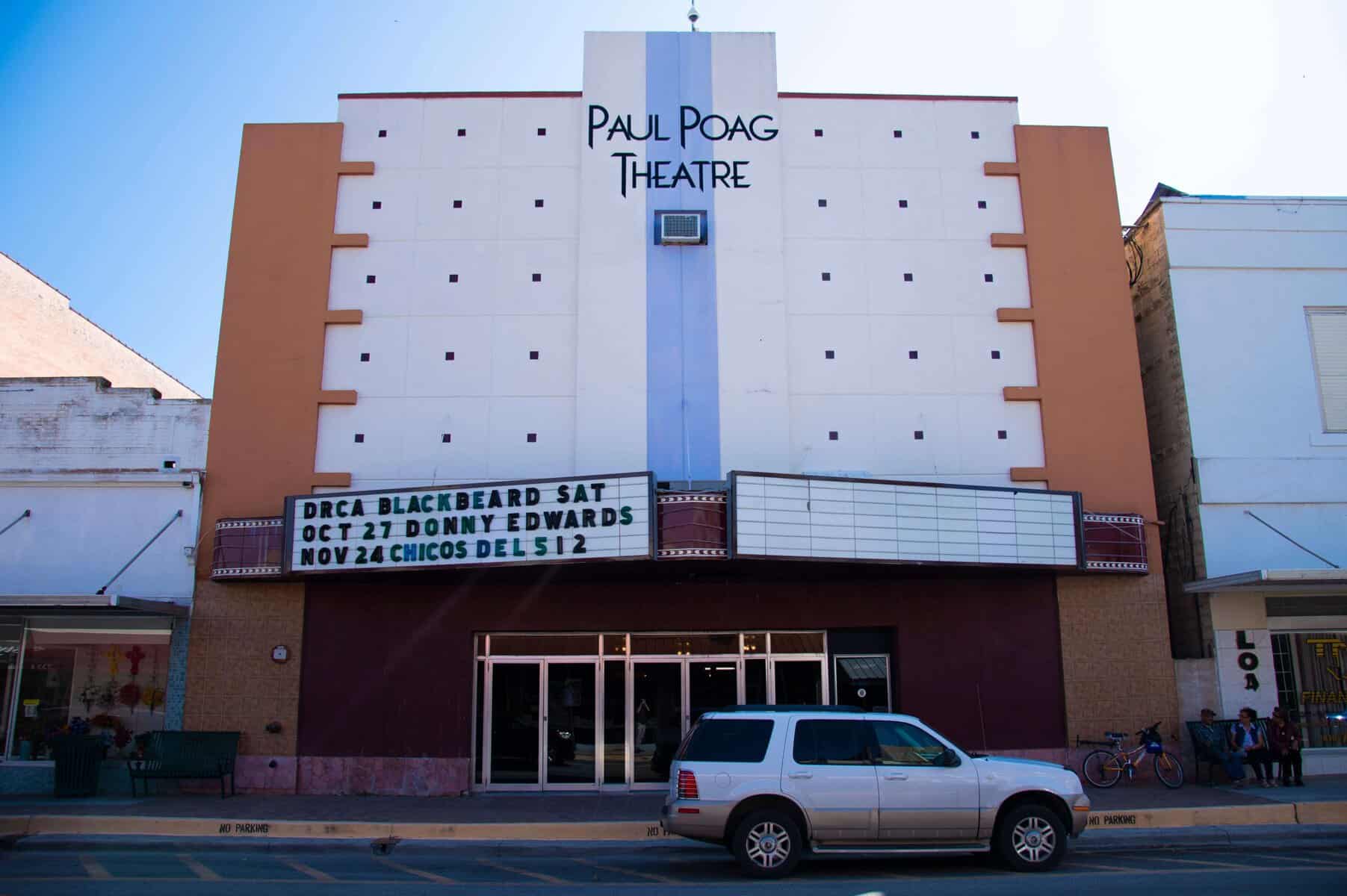 The historic Paul Poag Theatre in downtown Del Rio, Texas
