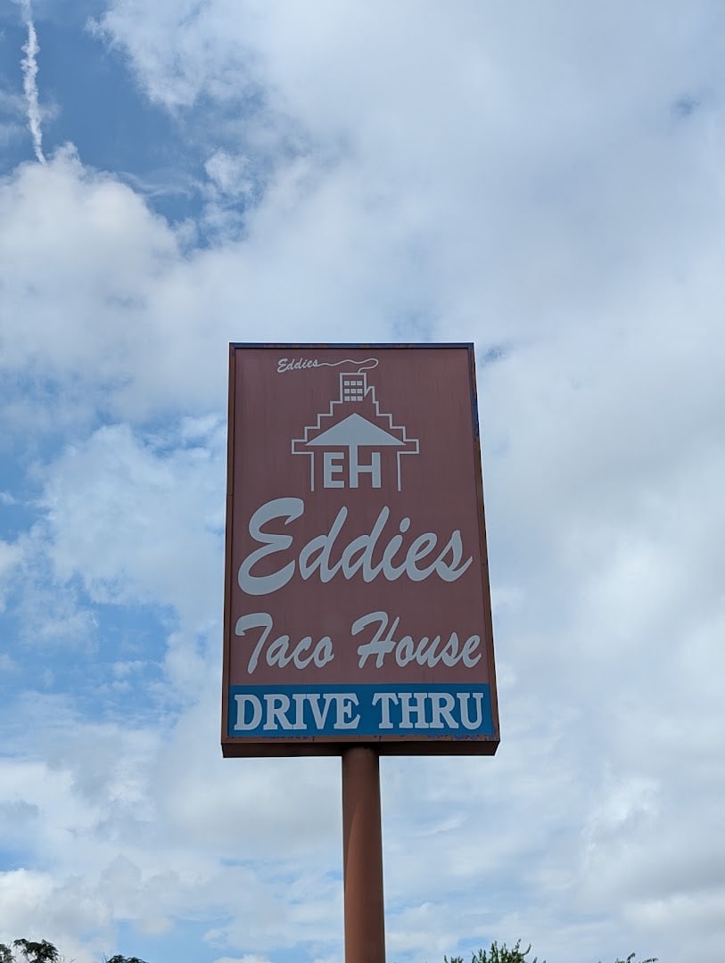 Eddie's Taco House drive-thru sign in San Antonio, Texas