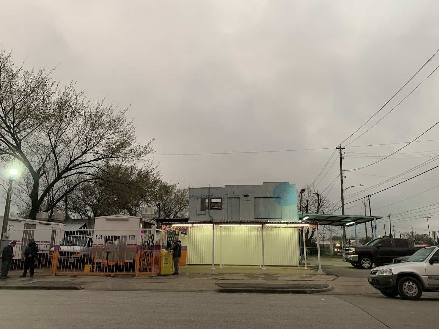 El Taconazo taco truck on the corner of Fulton Street in Houston's Northside