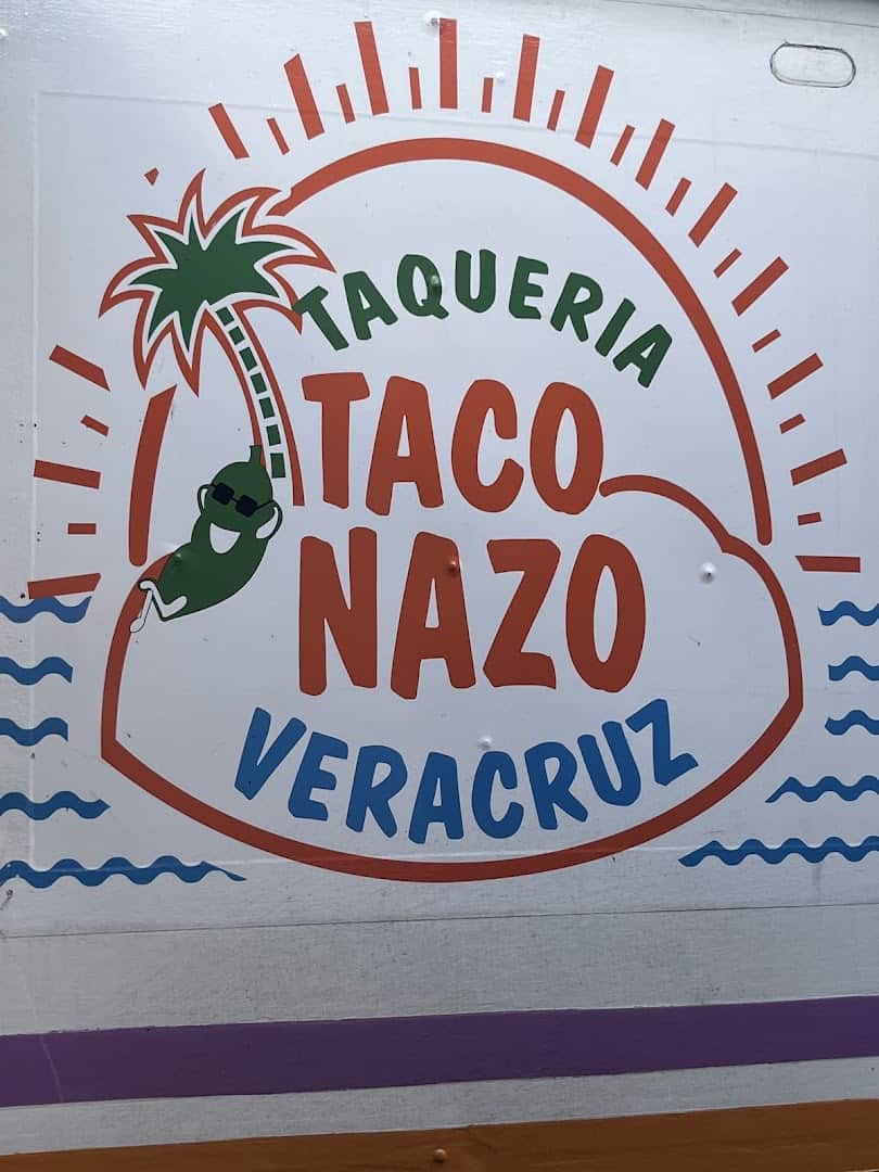 El Taconazo taco truck sign in Houston