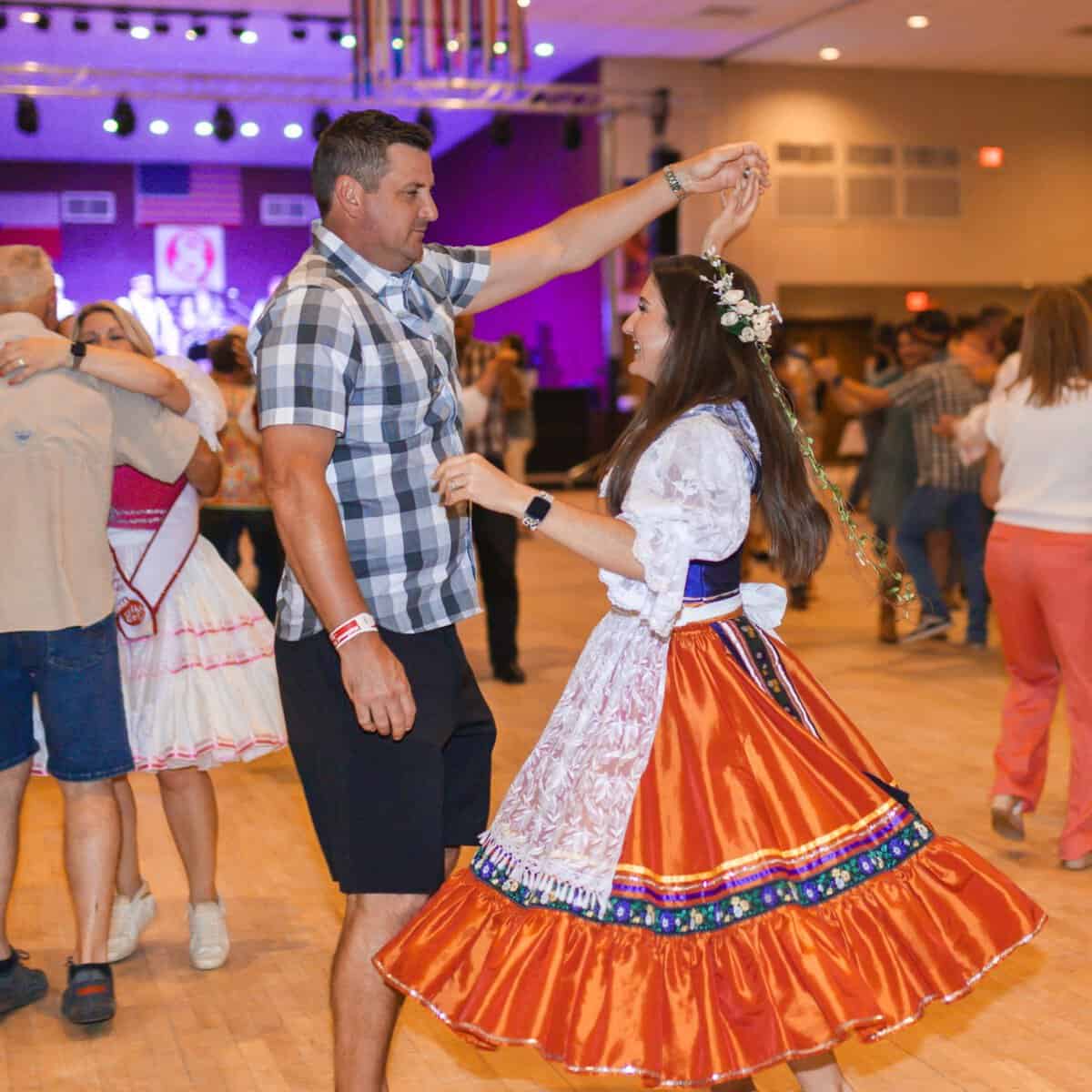 Dancers in Czech costume at the National Polka Festival in Ennis Texas