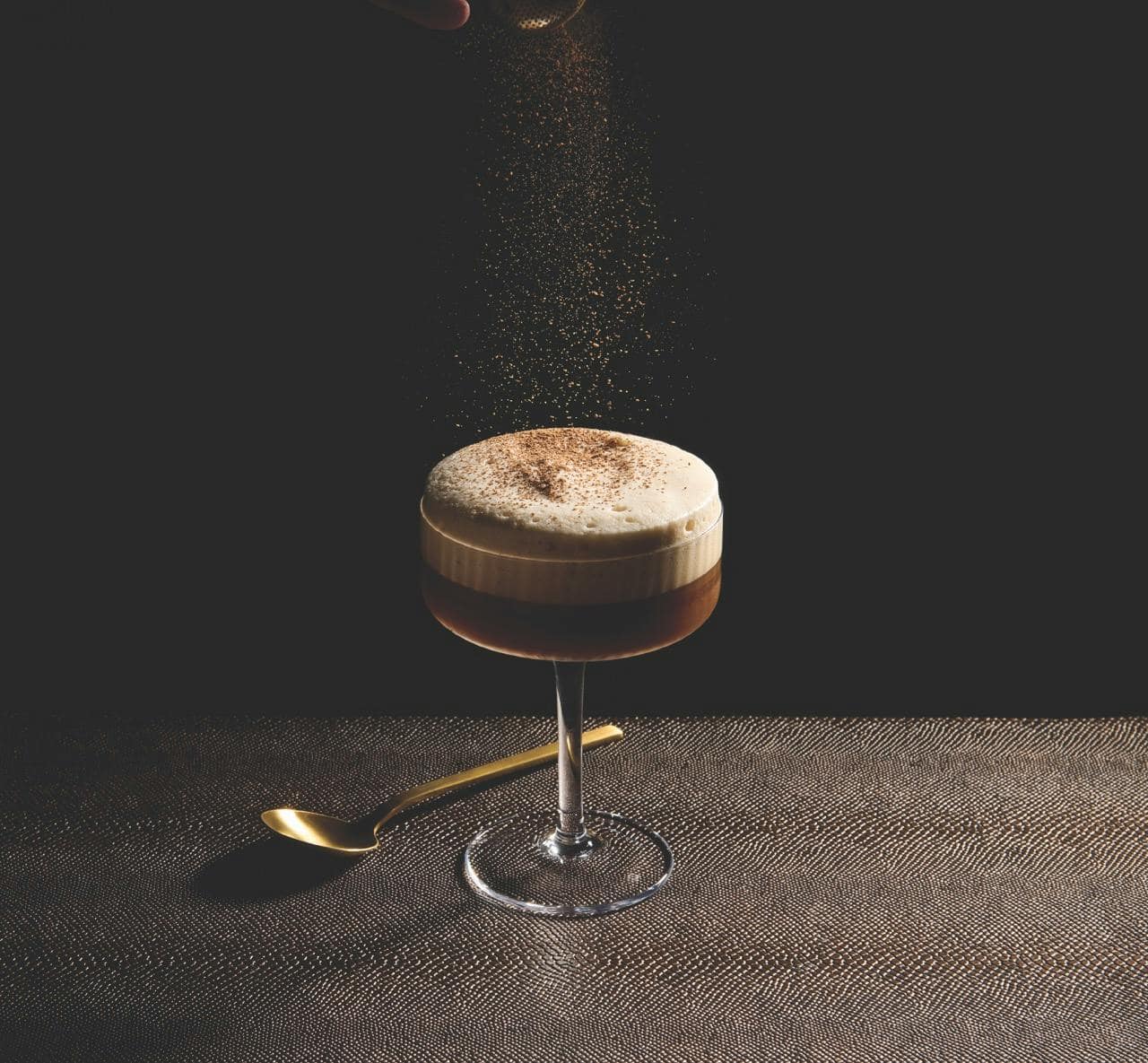 Espresso martini cocktail served at the Tower of the Americas in San Antonio