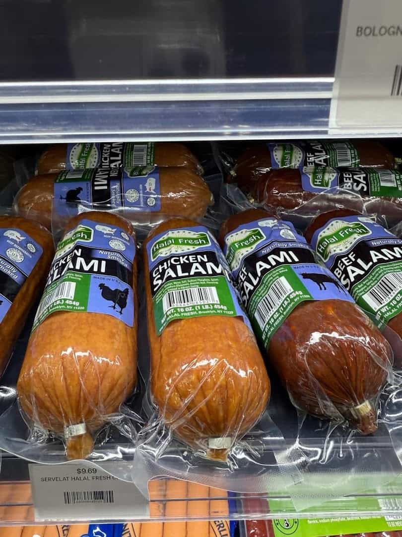 Smoked salami and cured sausages at Gourmet European Market in Dallas
