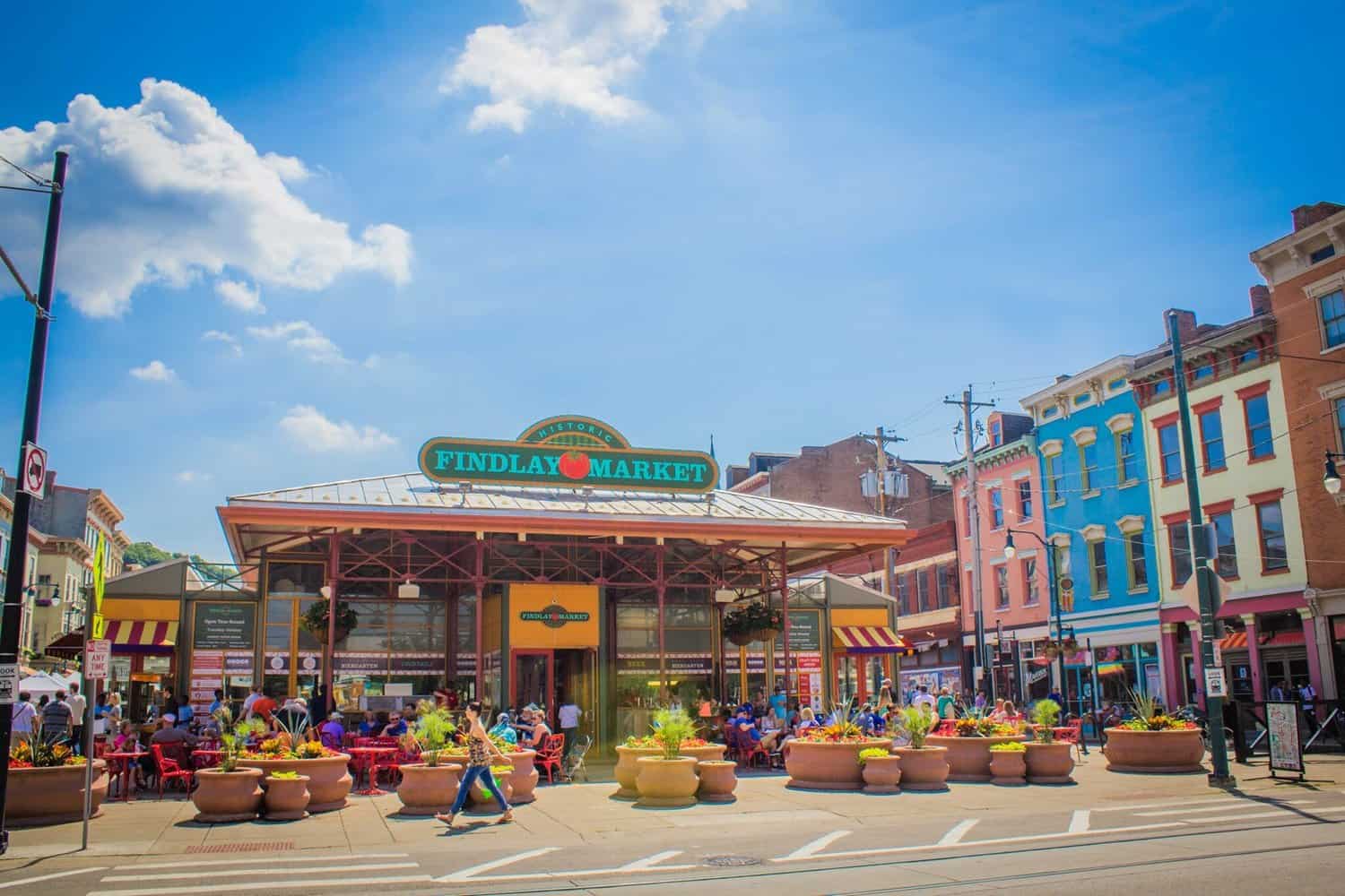 Historic Findlay Market building exterior in Cincinnati, Ohio