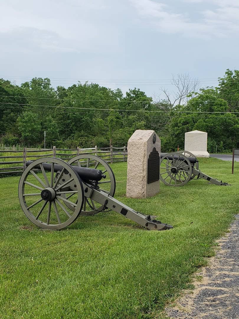 Cannon and stone marker at Fort Phantom Hill