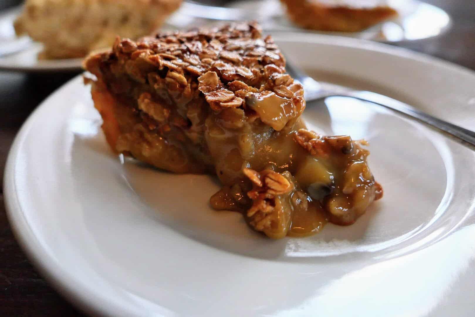 Salted caramel apple pie slice at Four & Twenty Blackbirds in Brooklyn, New York