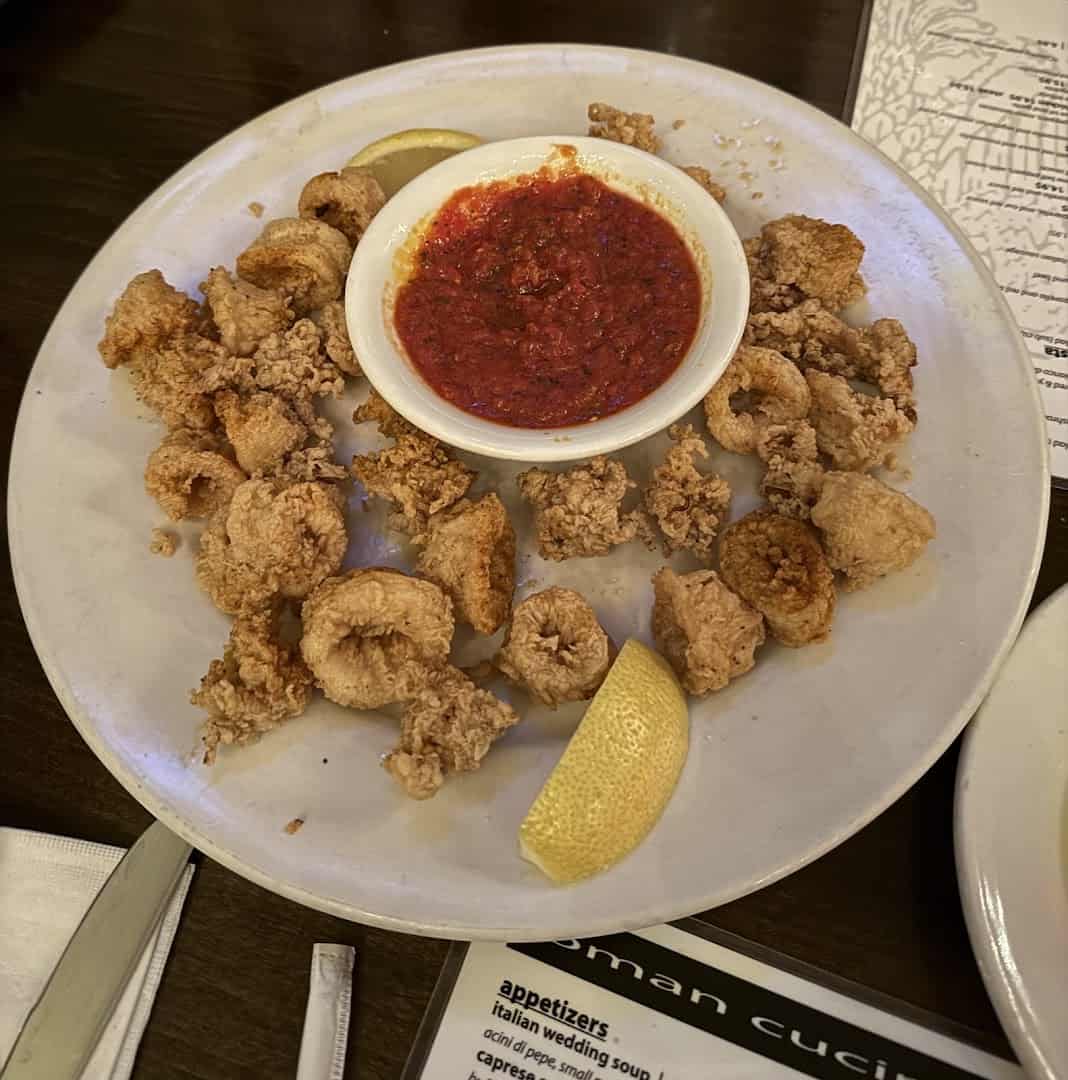 Fried calamari with marinara at Roman Cucina in Dallas