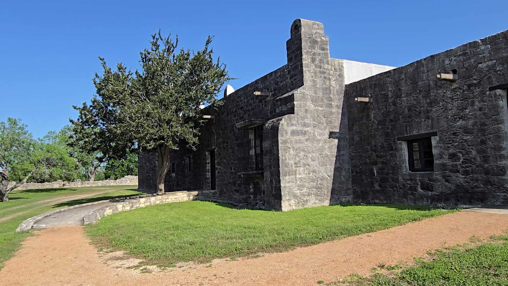 Historic stone building rebuilt by the Civilian Conservation Corps at Goliad State Park, Texas