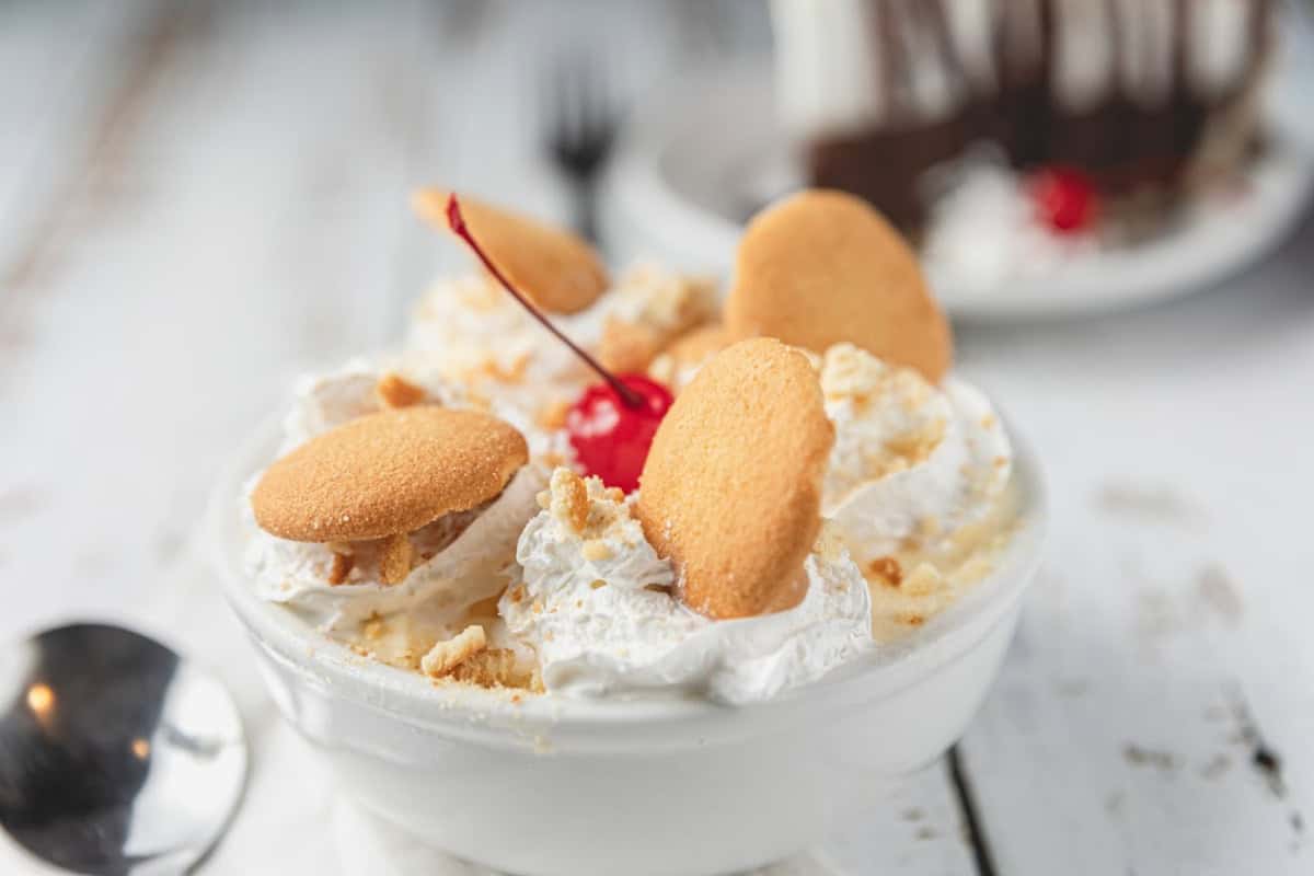 Banana pudding with vanilla wafers at Goodson's Cafe in Tomball, Texas
