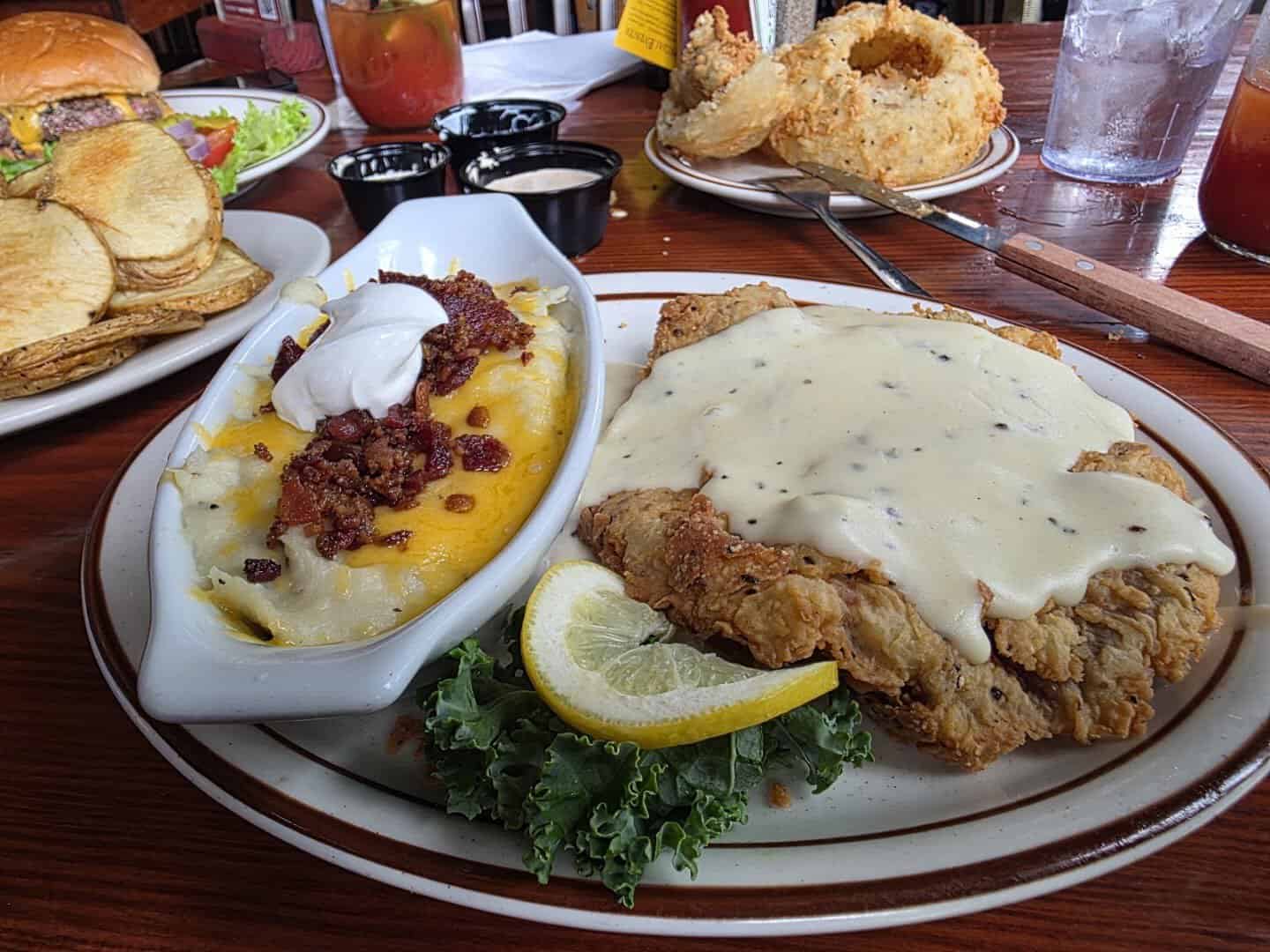Chicken fried steak at the Gristmill in Gruene